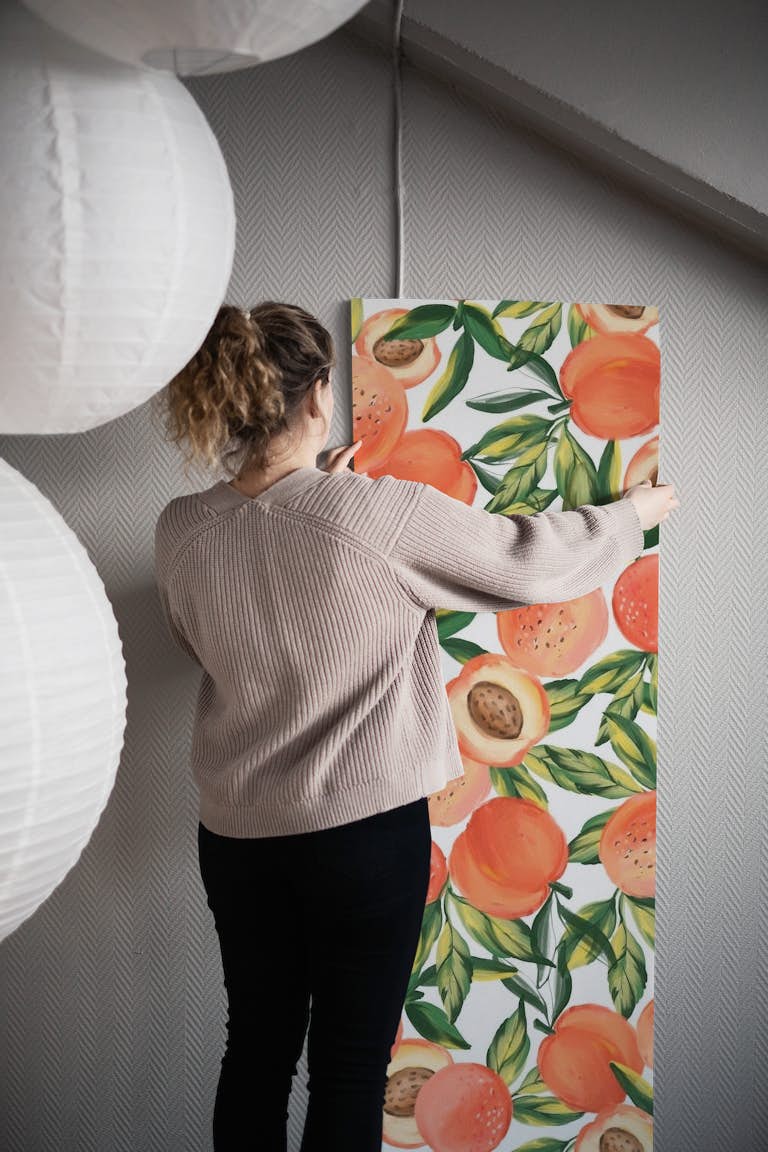Peachy Love wallpaper roll