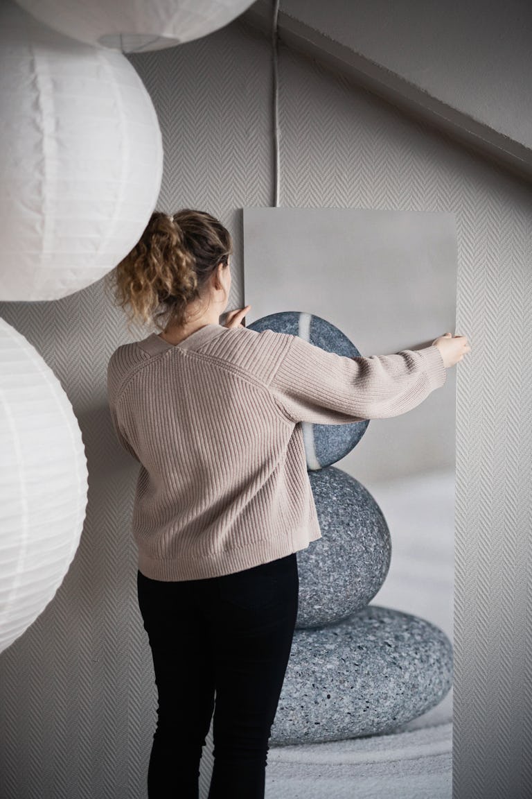 Balanced Stone Zen Style wallpaper roll