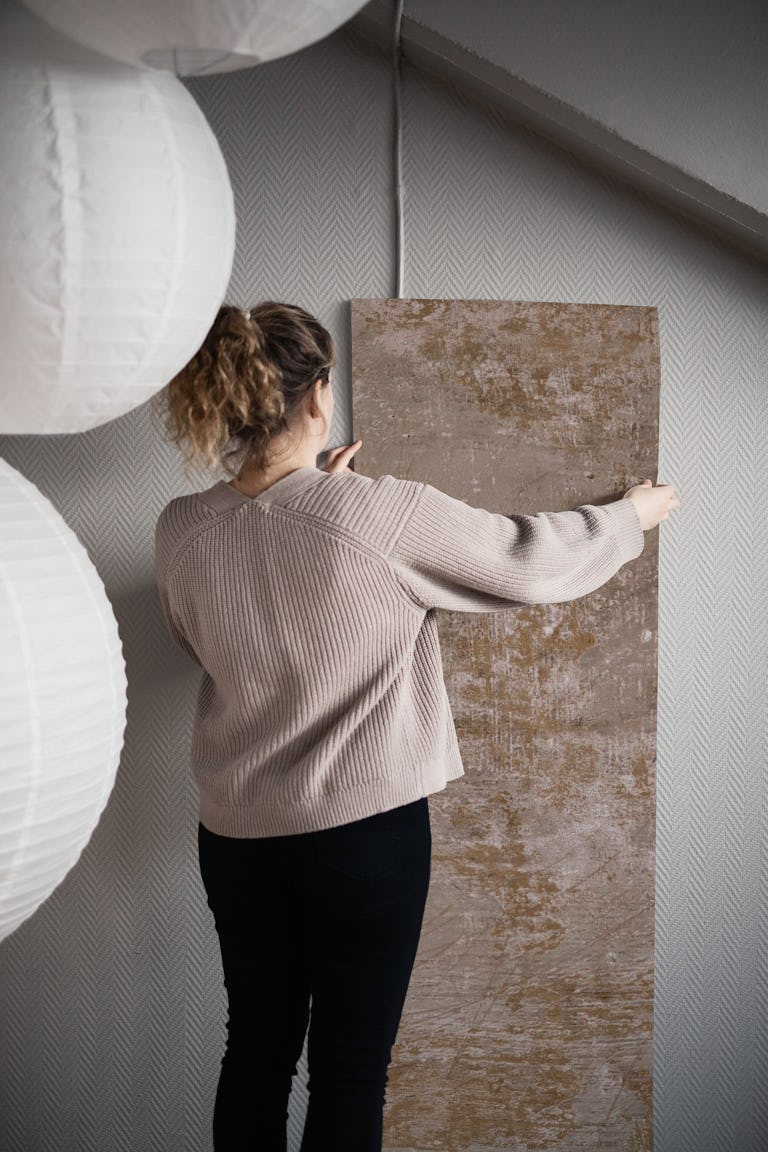 Texture grey ochre wallpaper roll
