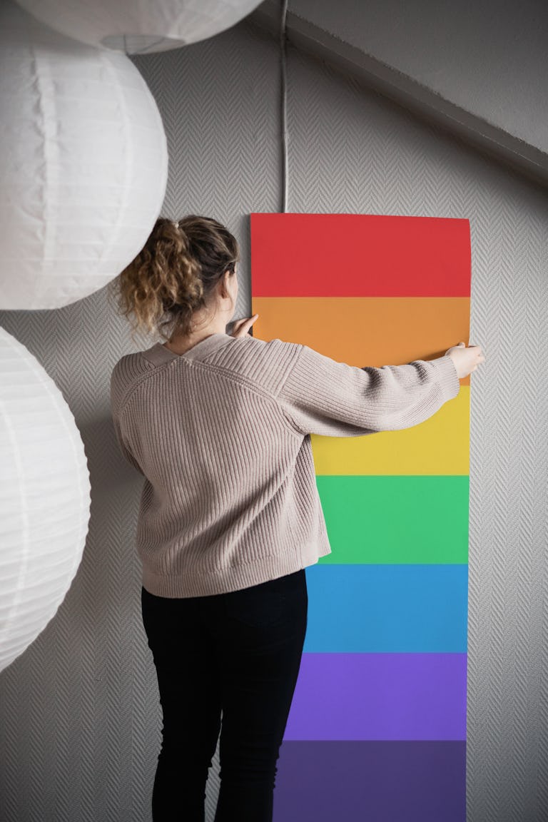 Basically Rainbow wallpaper roll