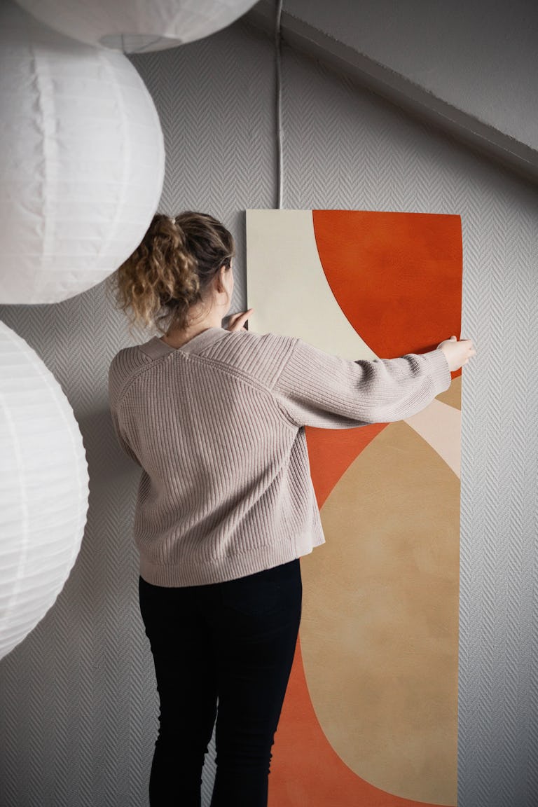 Mid century abstract modern wallpaper roll