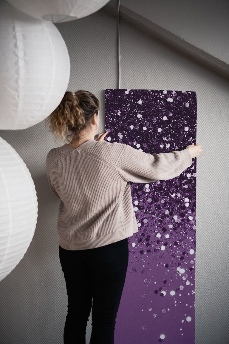 PURPLE Glitter Dream 1 wallpaper roll