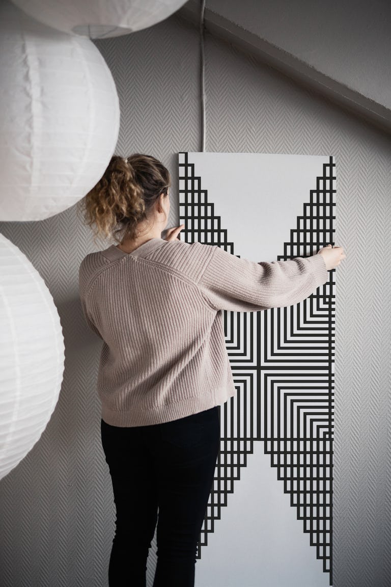Geometry artwork lineart wallpaper roll