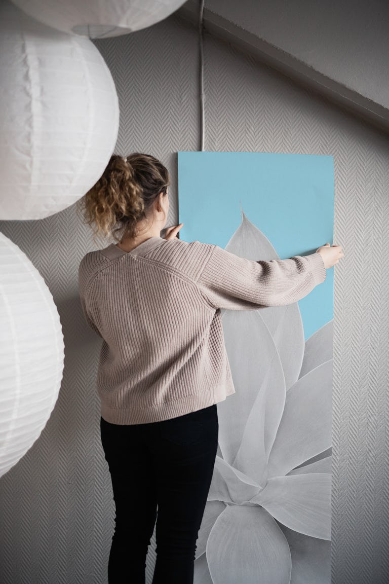 Light Blue Agave 2 wallpaper roll
