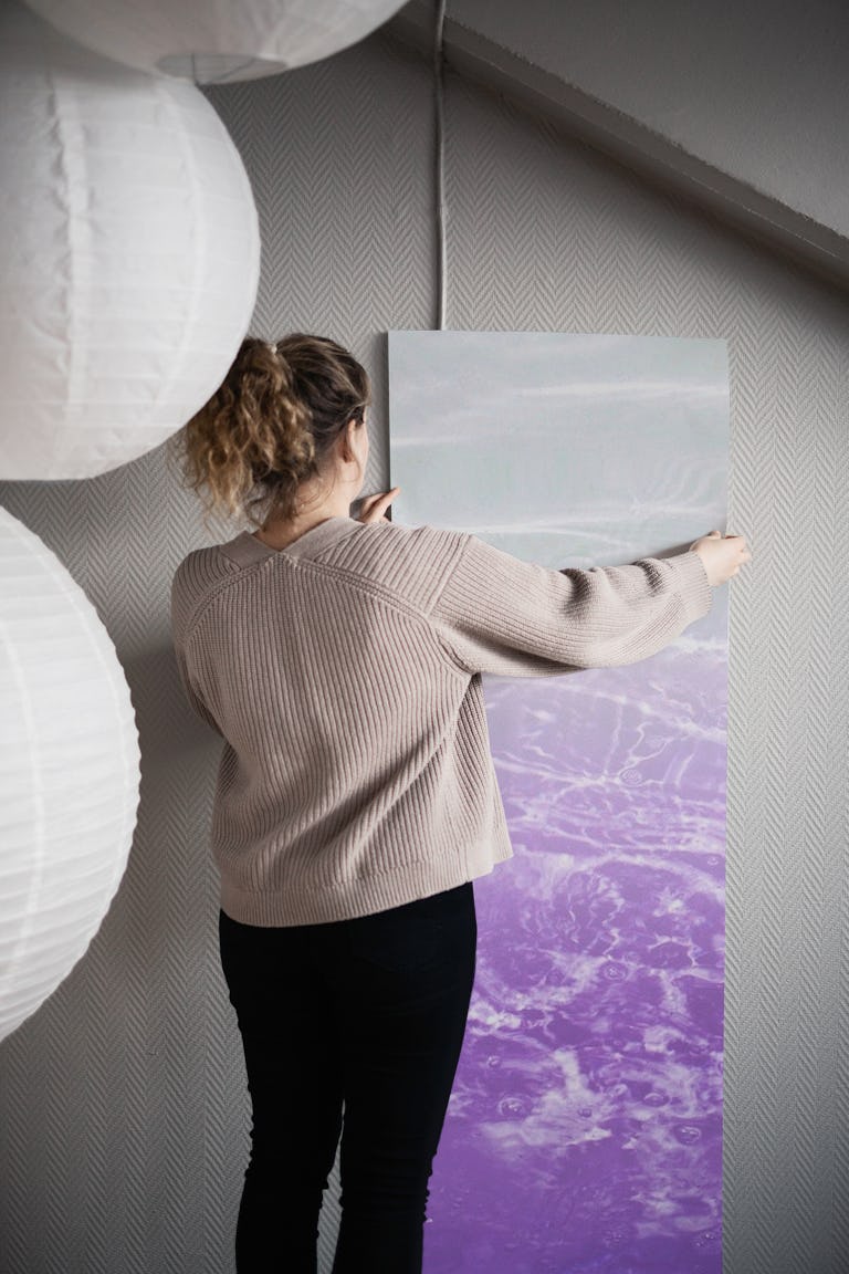 Soft Purple Gray Ocean Dream 1 wallpaper roll