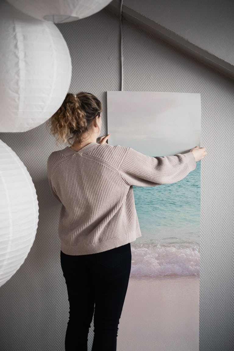 Soft Pastel Ocean Waves 1 wallpaper roll