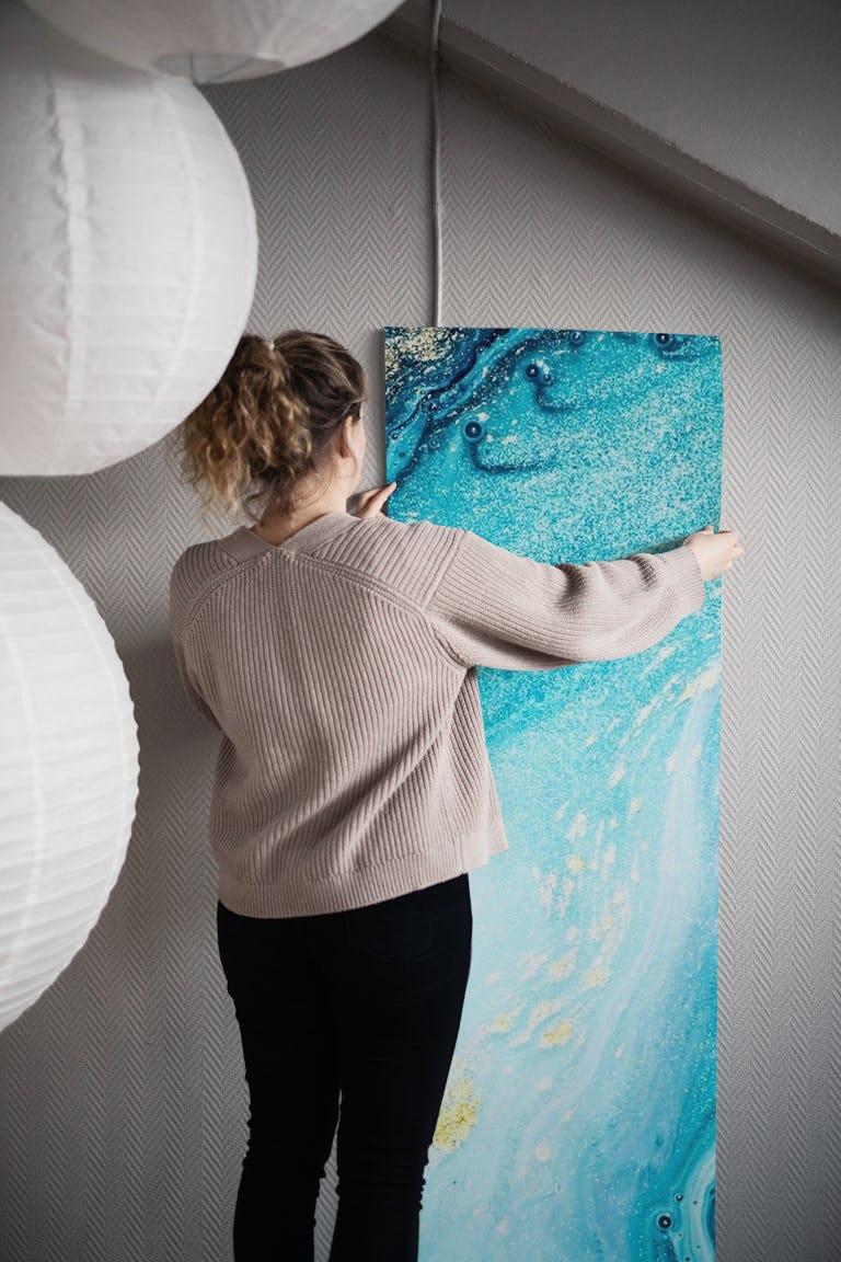 Blue marble ocean wallpaper roll
