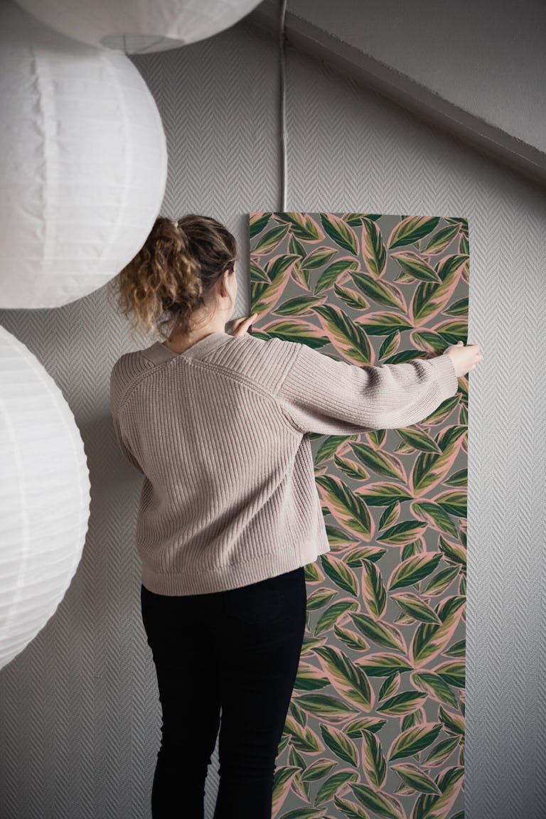 Calathea Leaves Pattern wallpaper roll