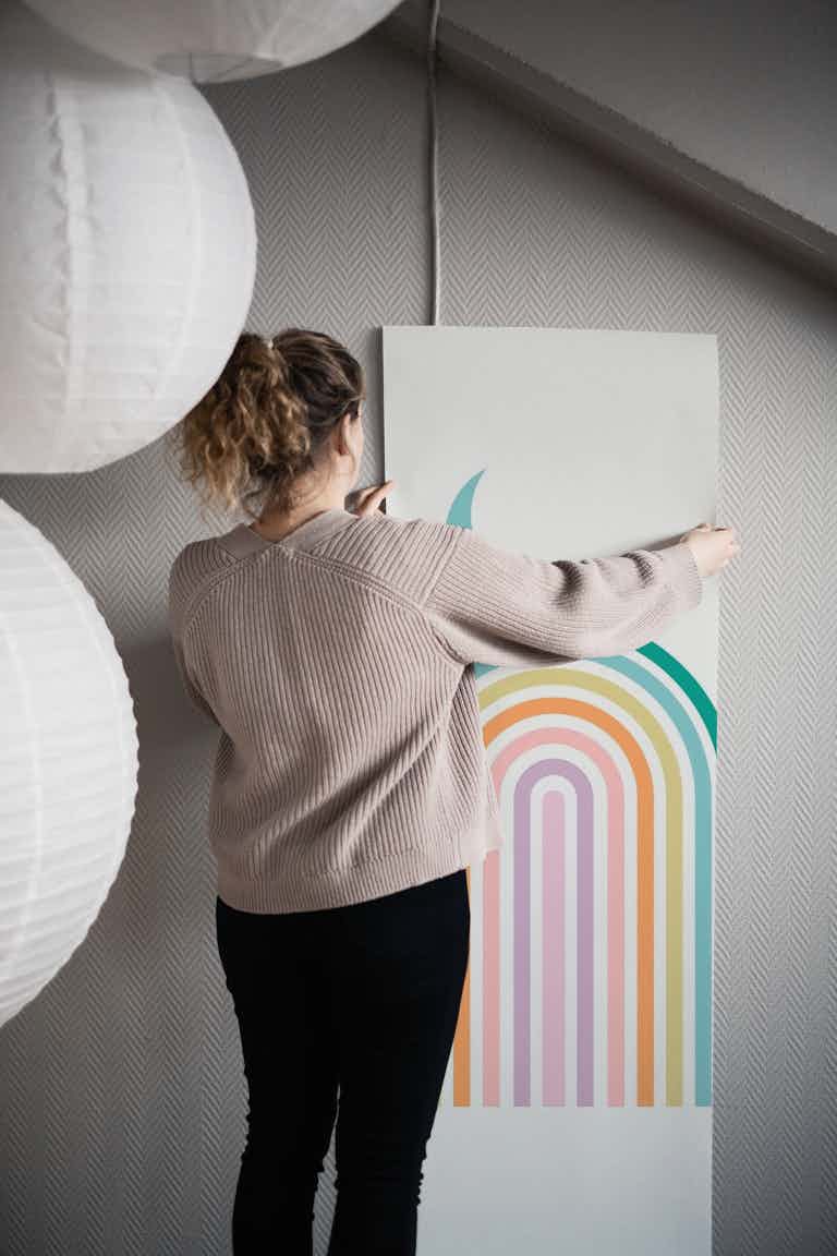 Rainbow Balance Pastels wallpaper roll