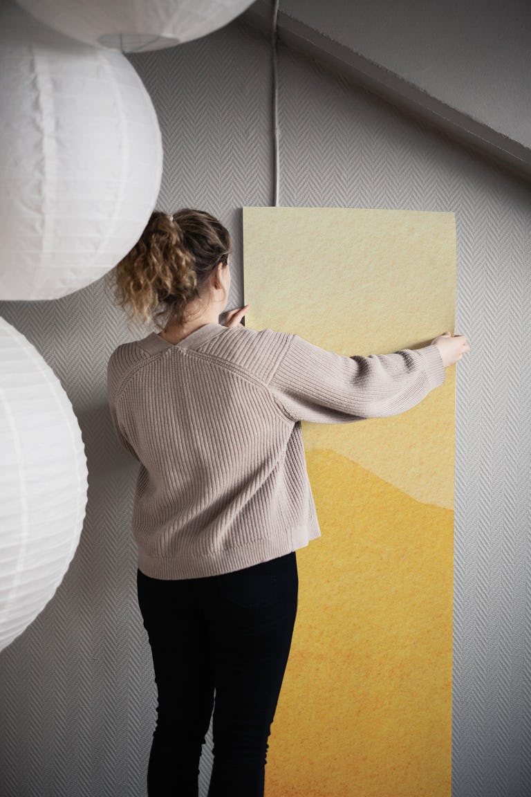 Yellow watercolor gradient wallpaper roll