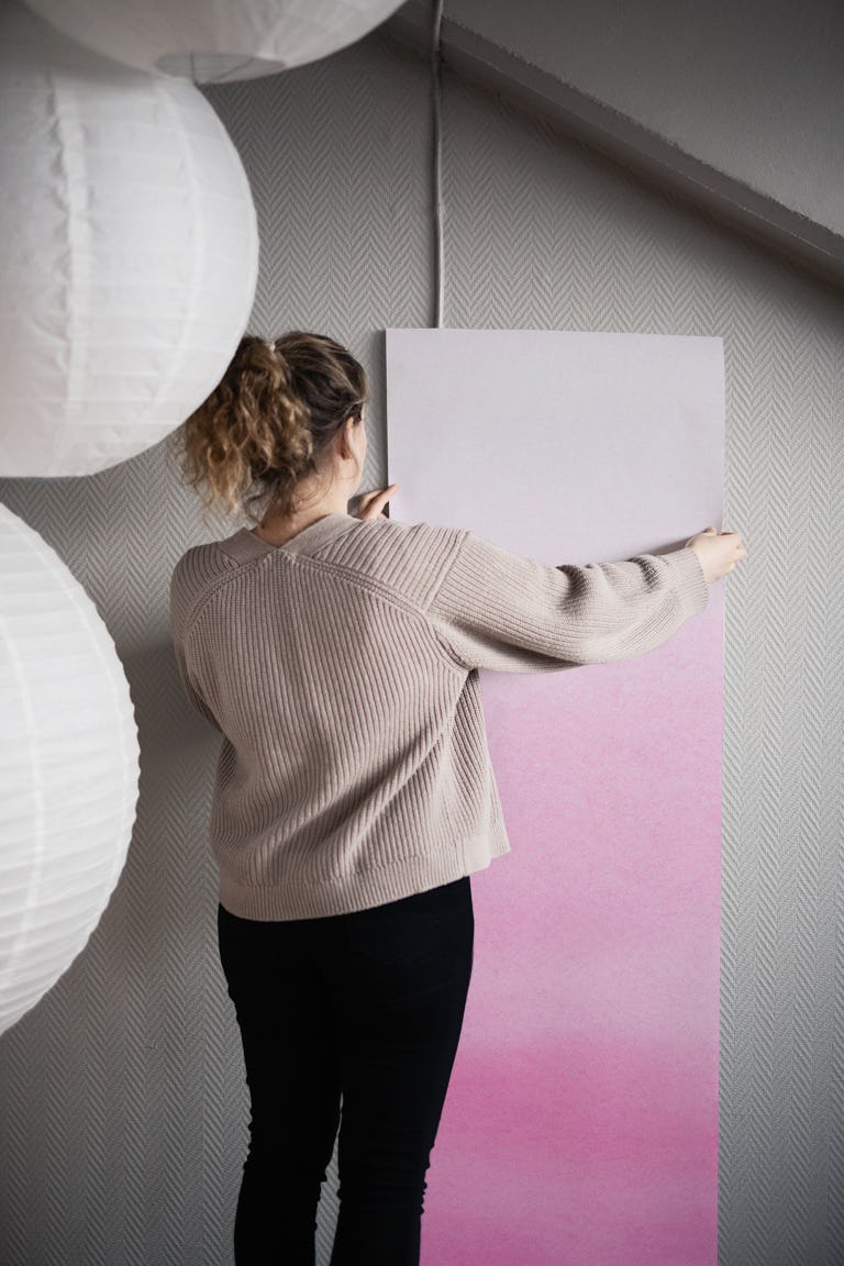 Taffy pink ombre wallpaper roll