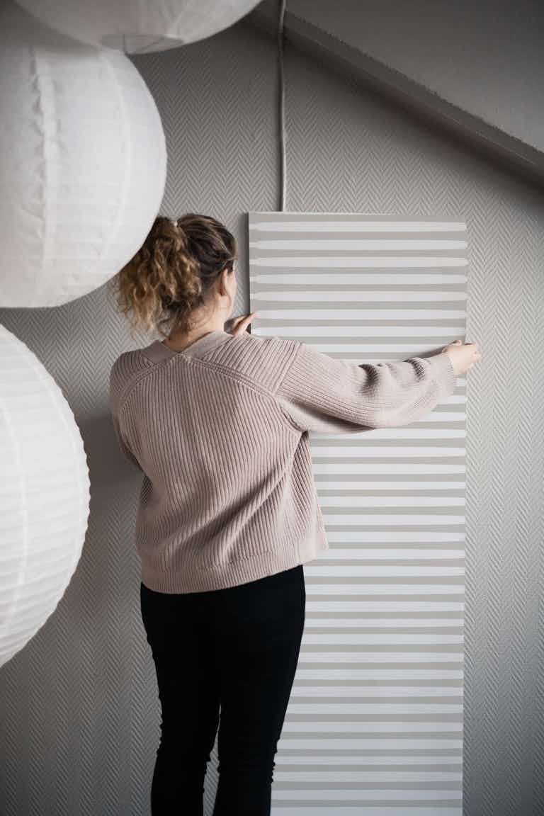 Grey Japandi wallpaper roll