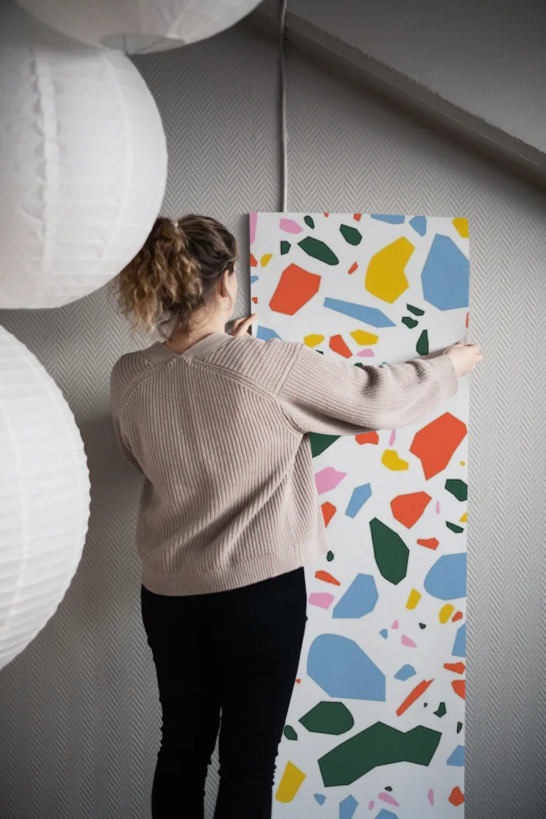 Happy terrazzo pattern wallpaper - Happywall