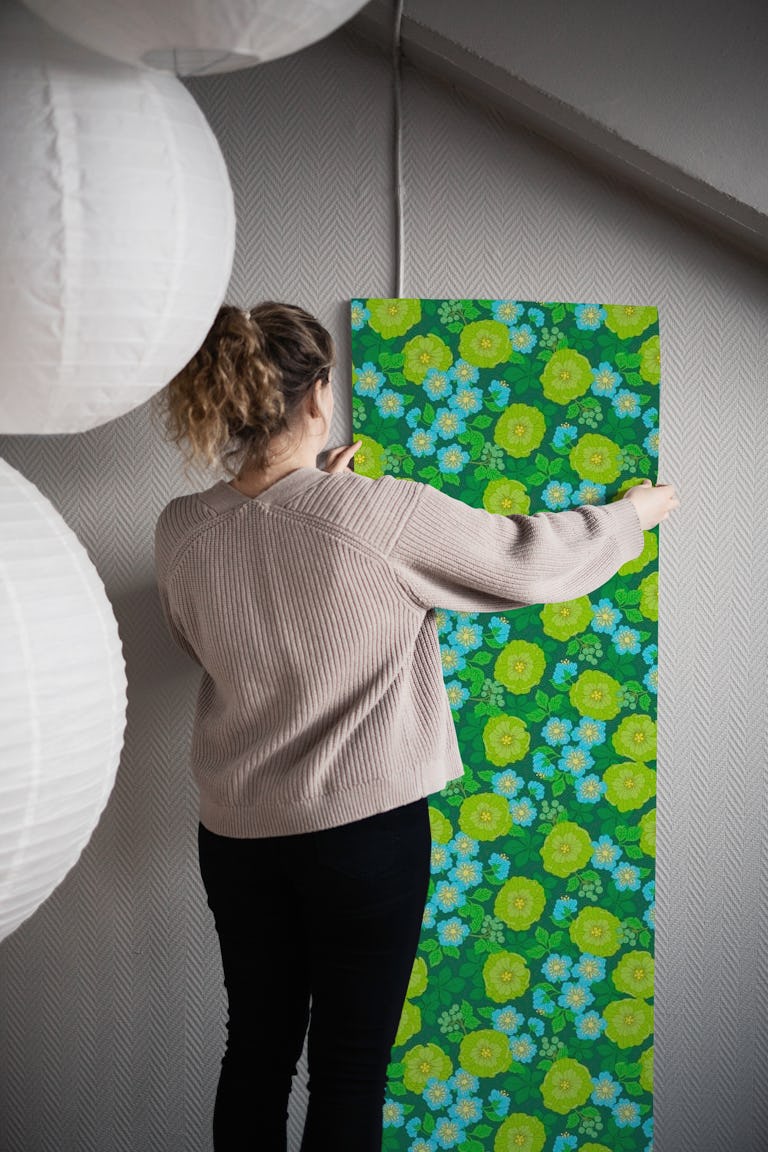 Anna-Lena (Green) wallpaper roll