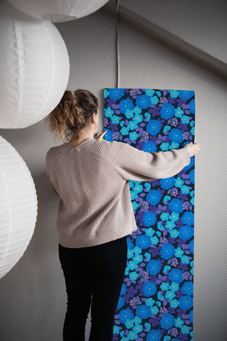 Anna-Lena (Blue) wallpaper roll