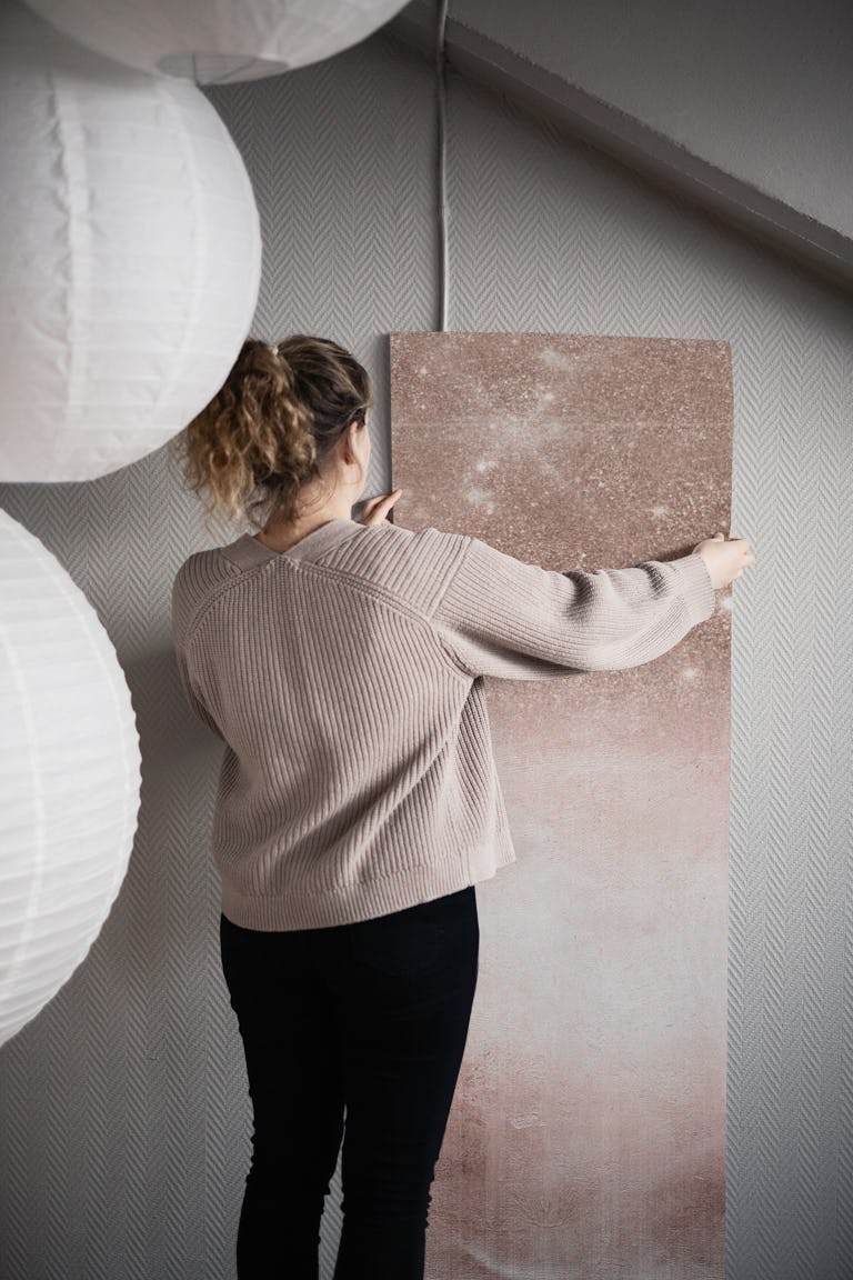 Rose Gold Concrete Glitter wallpaper roll