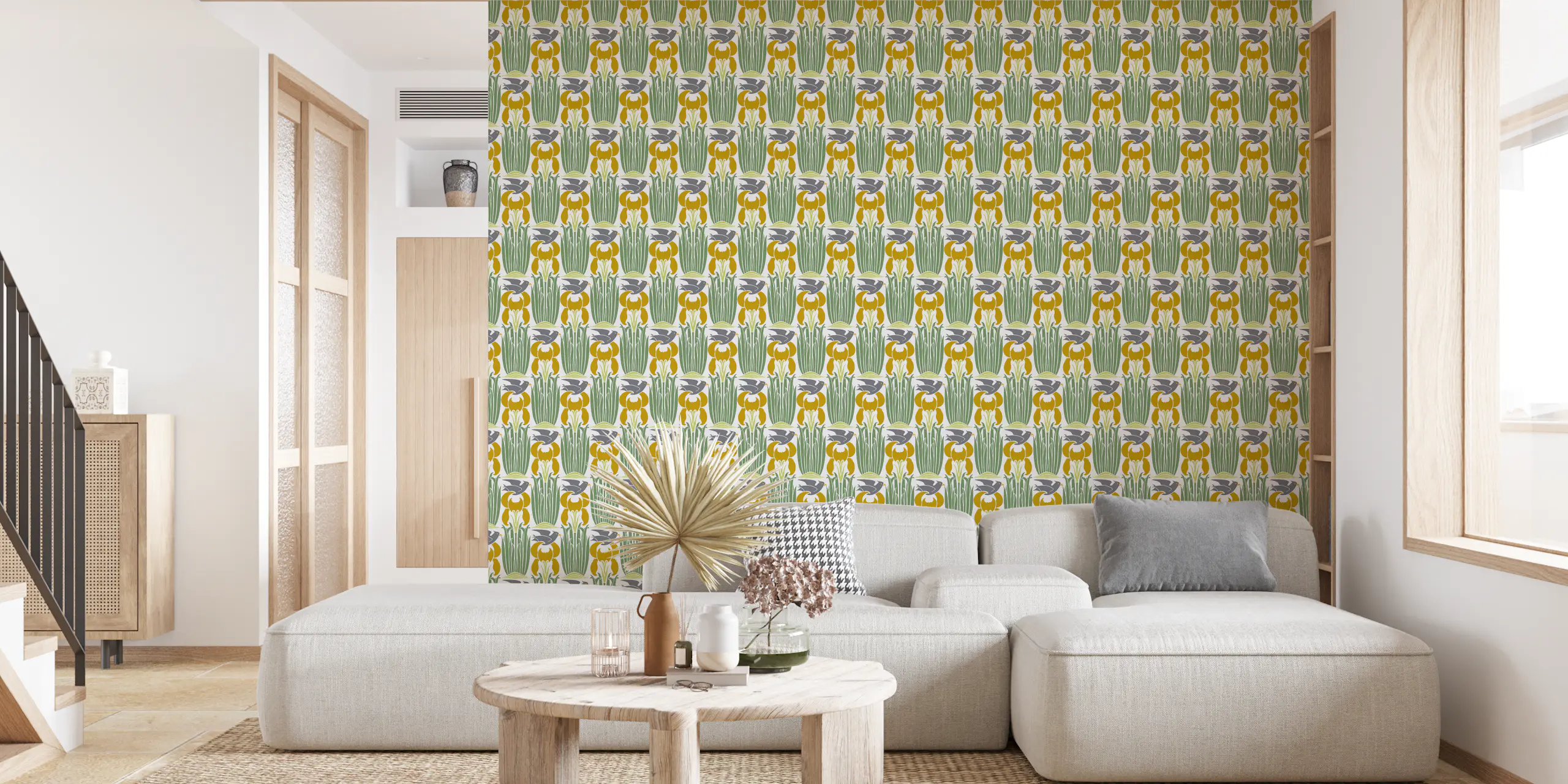 Merle Pattern Background Vintage Art Nouveau Merle Wallpaper | Happywall
