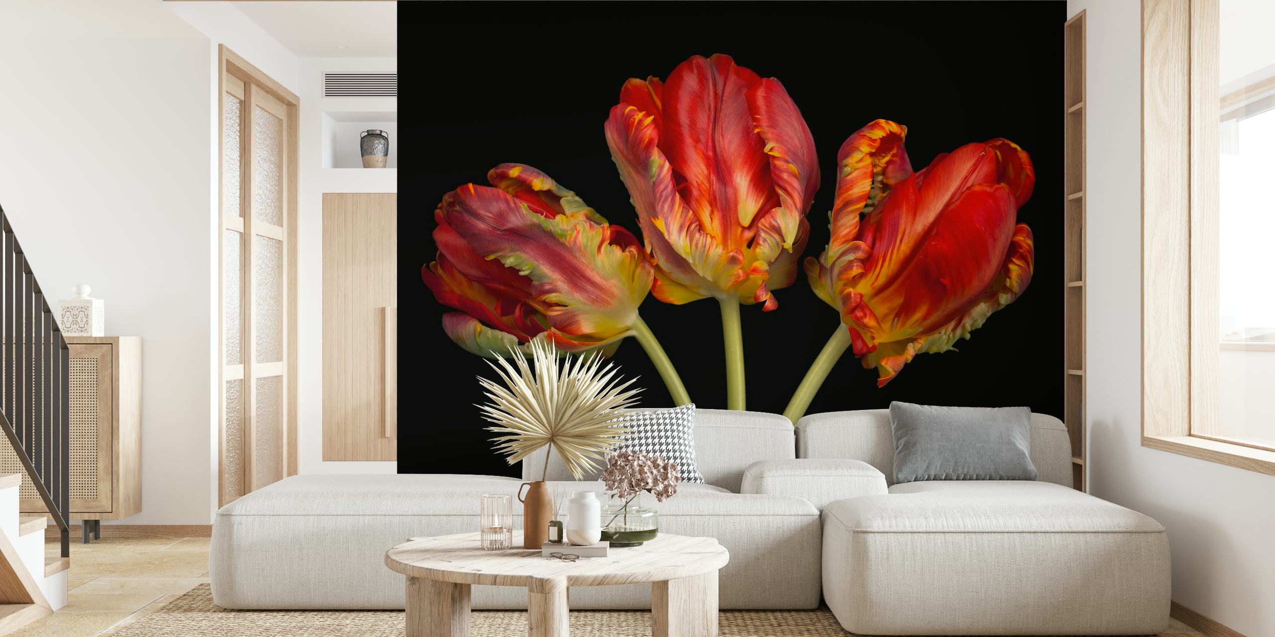 Rococo tulips 2 wallpaper