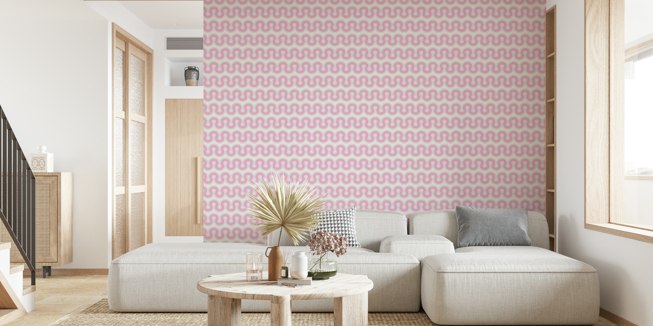 Pink pastel retro wallpaper