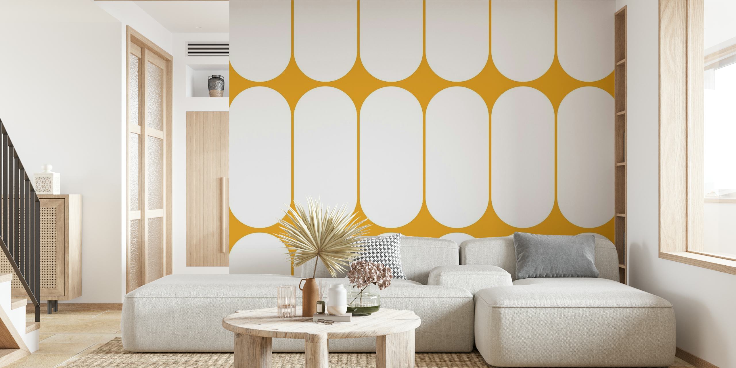 Round Bauhaus wallpaper