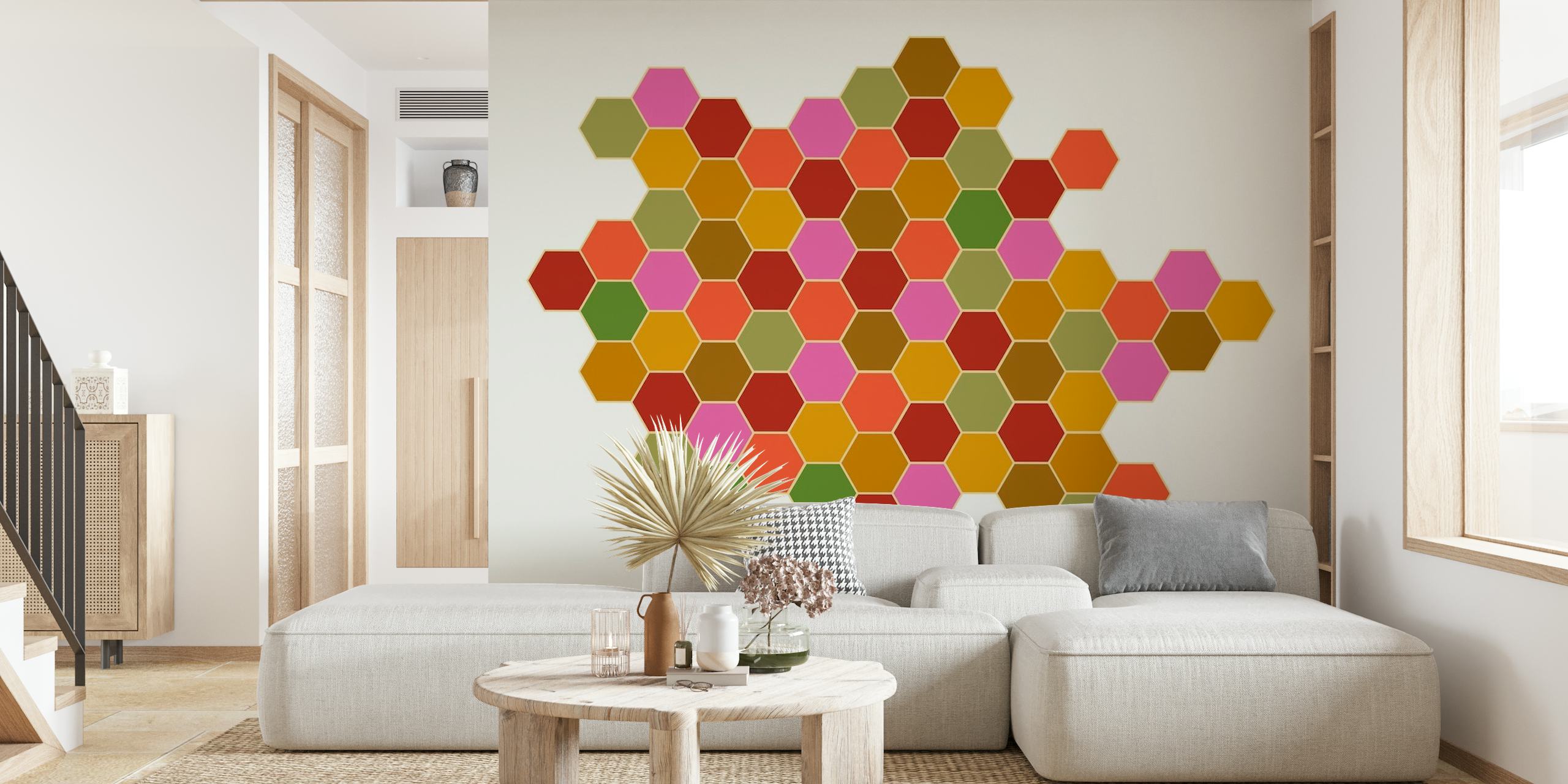 Beehive in Warm Colors papel de parede