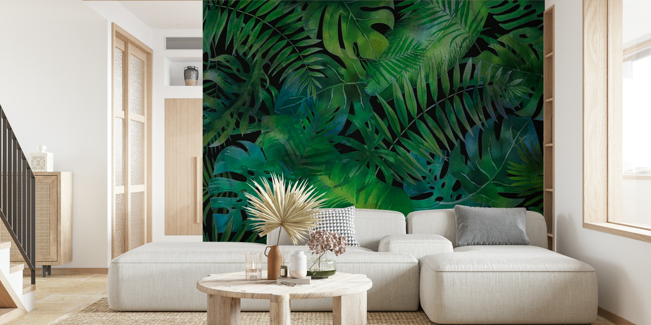 Mystic Jungle Emerald Green tapet i et rom