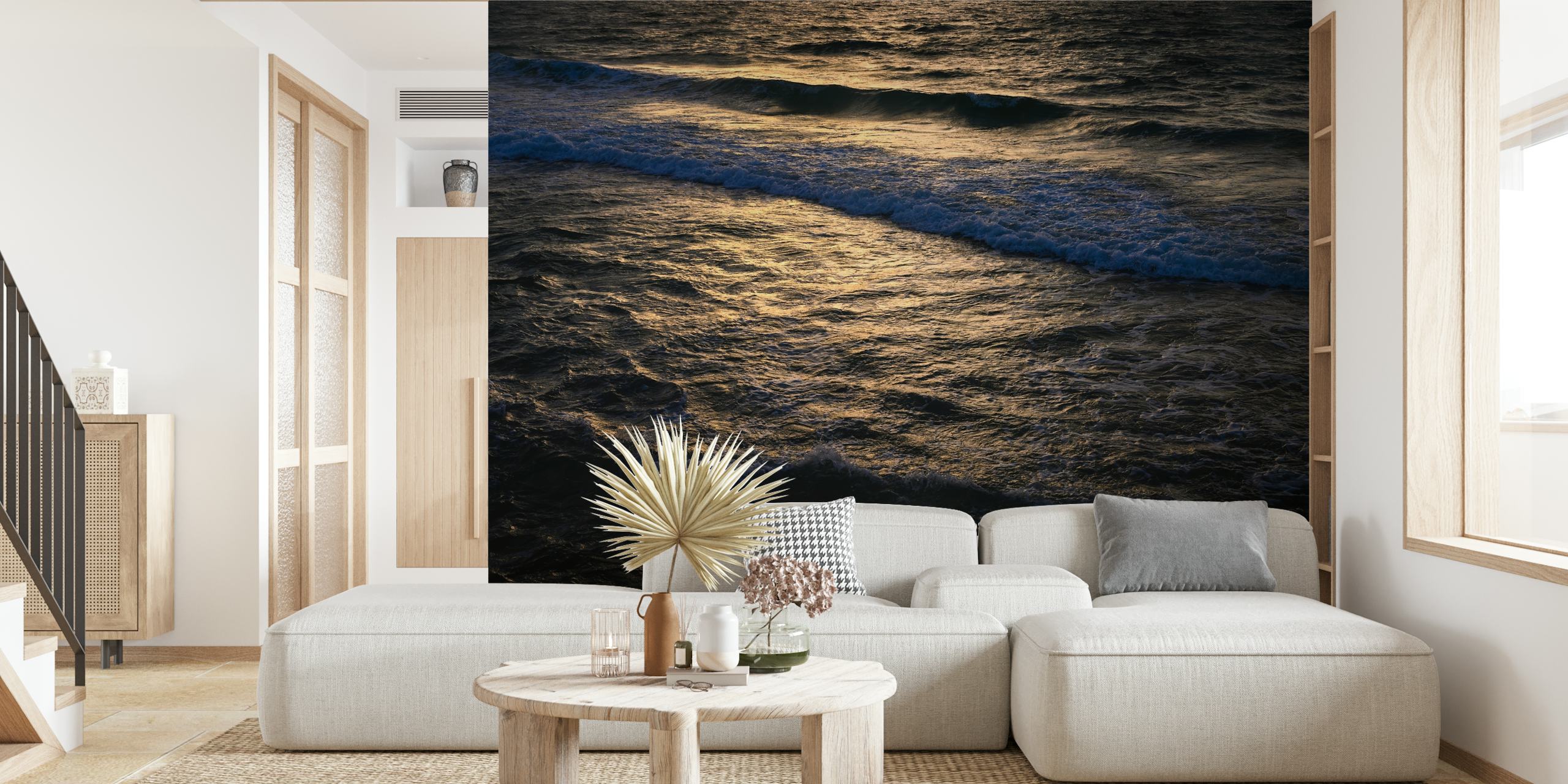 Seaside 41 wallpaper displayed in a room