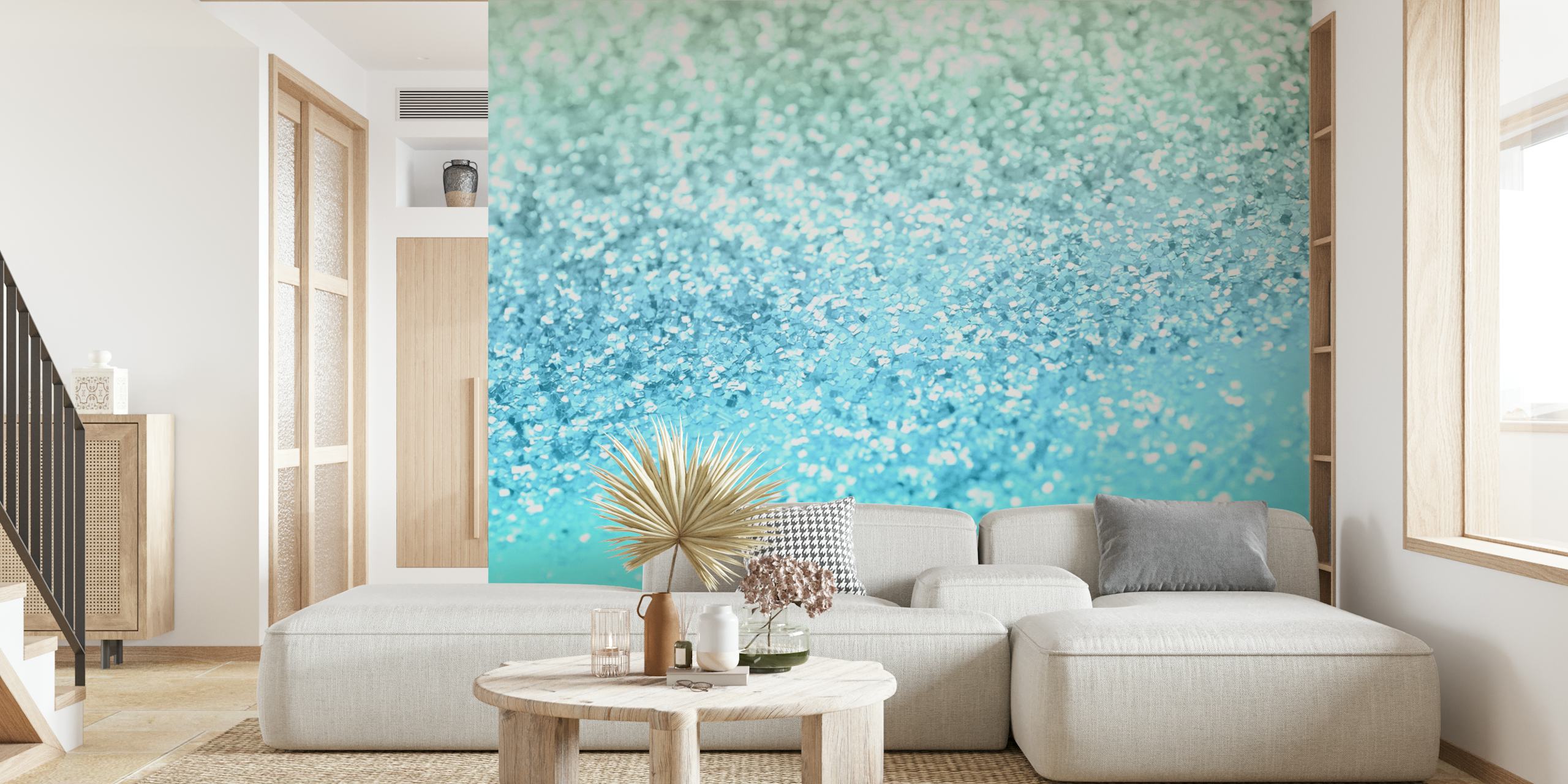 Tapeta w temacie syreny Seafoam Aqua Ocean w pokoju