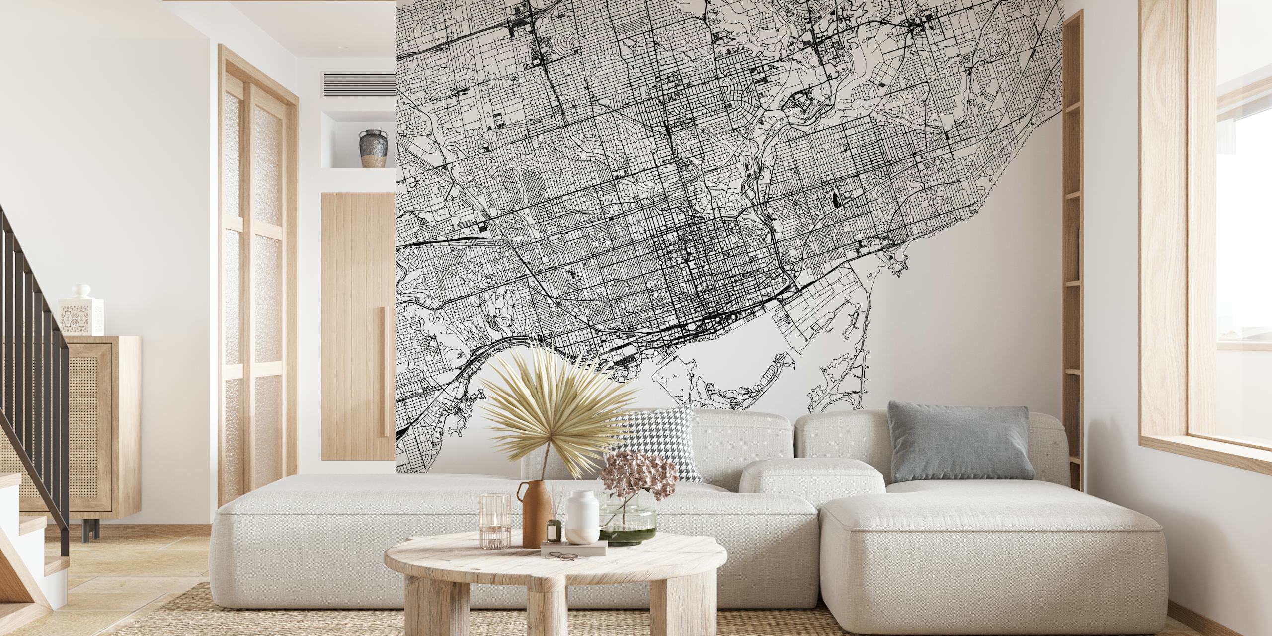 Mural de papel de parede Toronto Map altamente detalhado