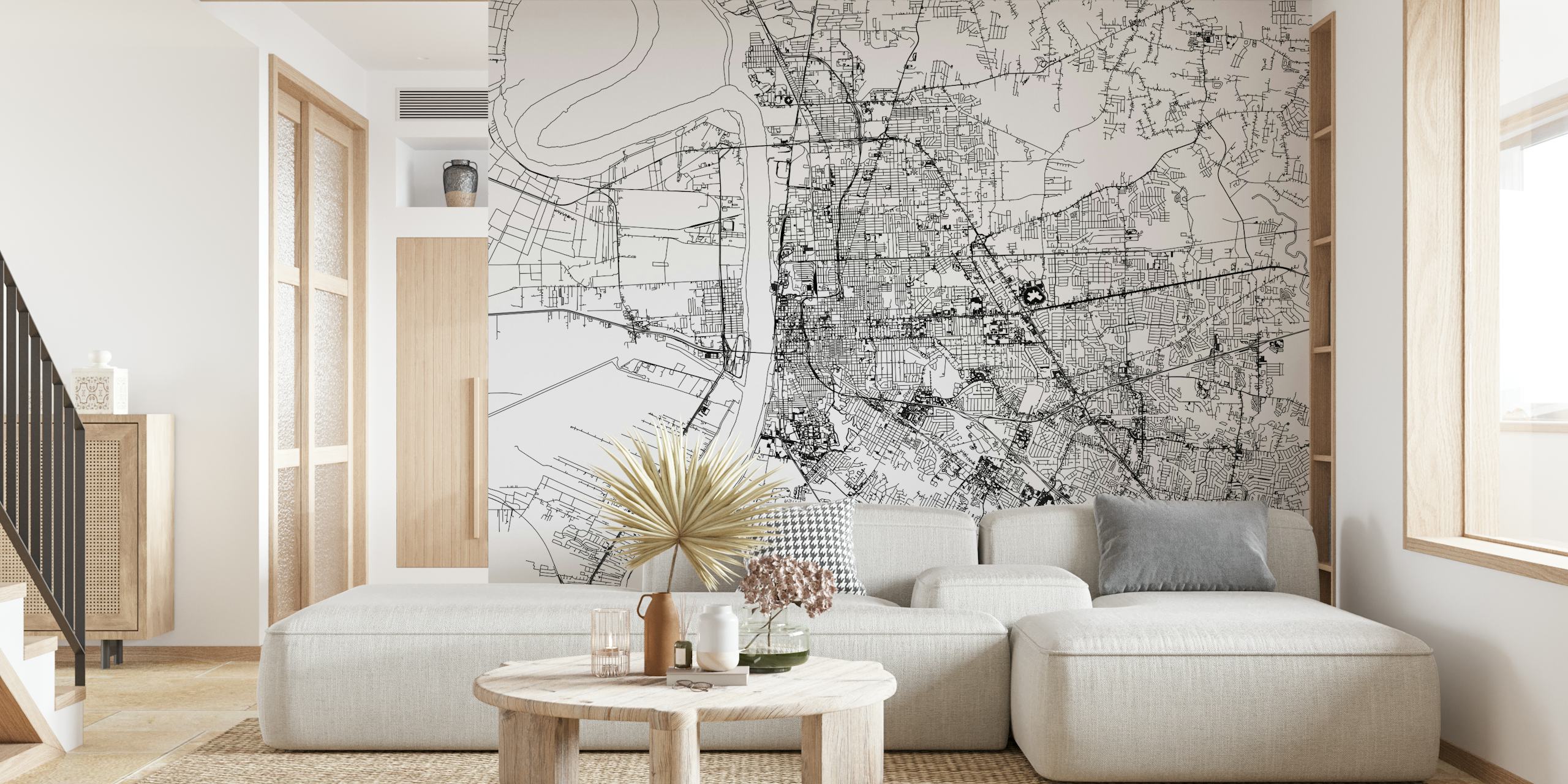 Detailed wallpaper displaying the Baton Rouge City Map