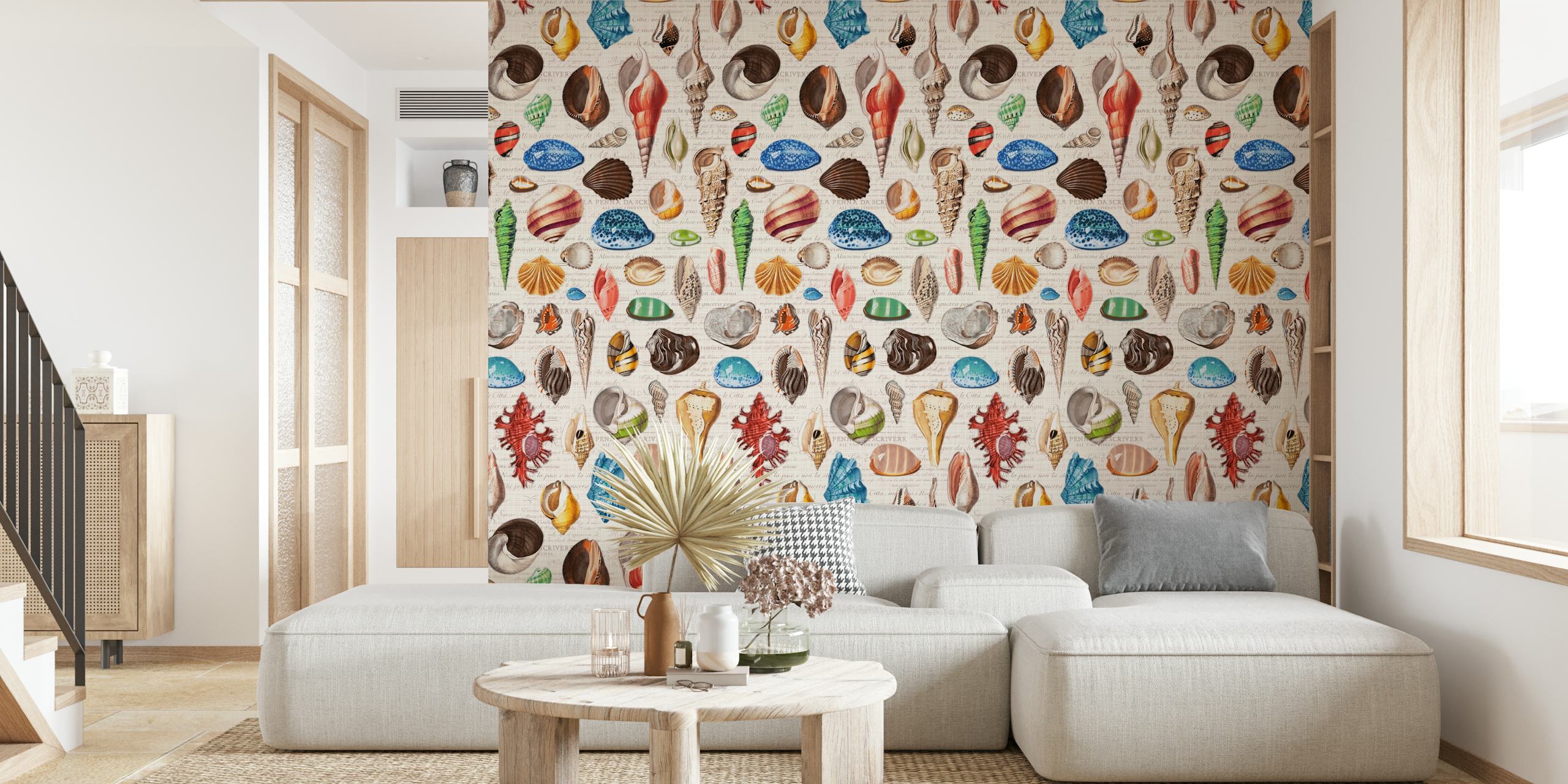 Nautilus multicolor tapetti huoneessa