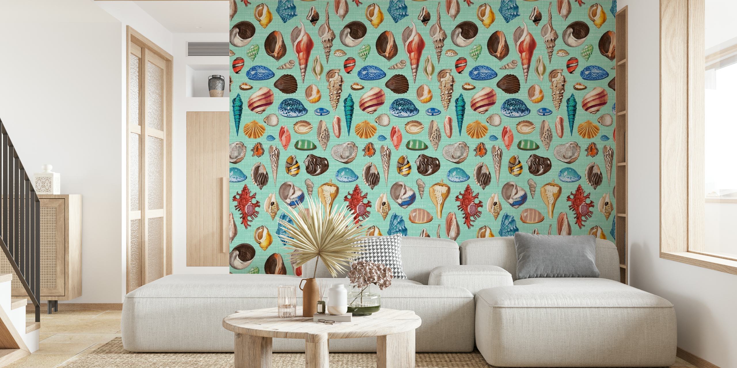 Nautilus multicolor on mint wallpaper