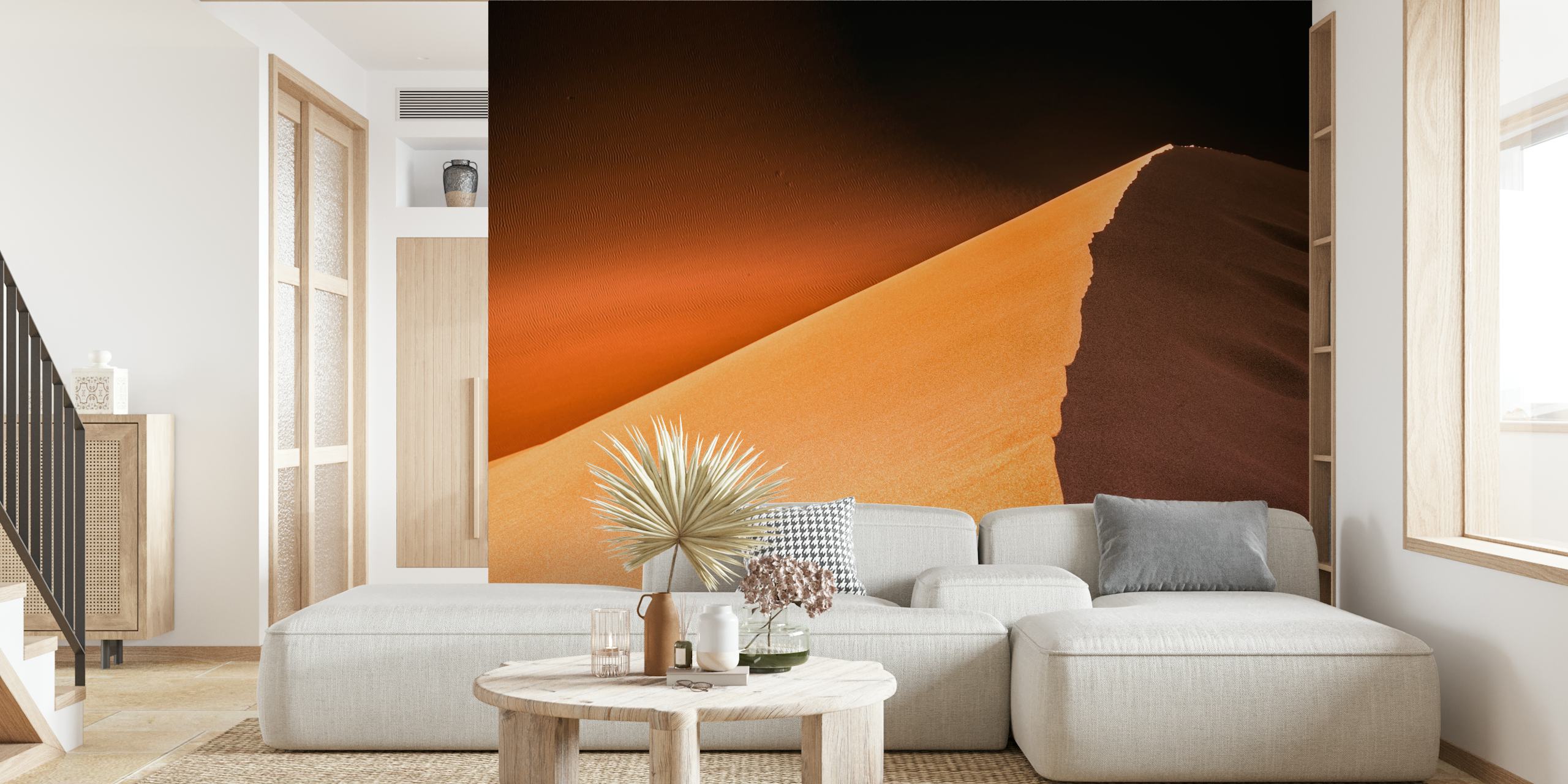 Brown and orange desert color gradient wallpaper