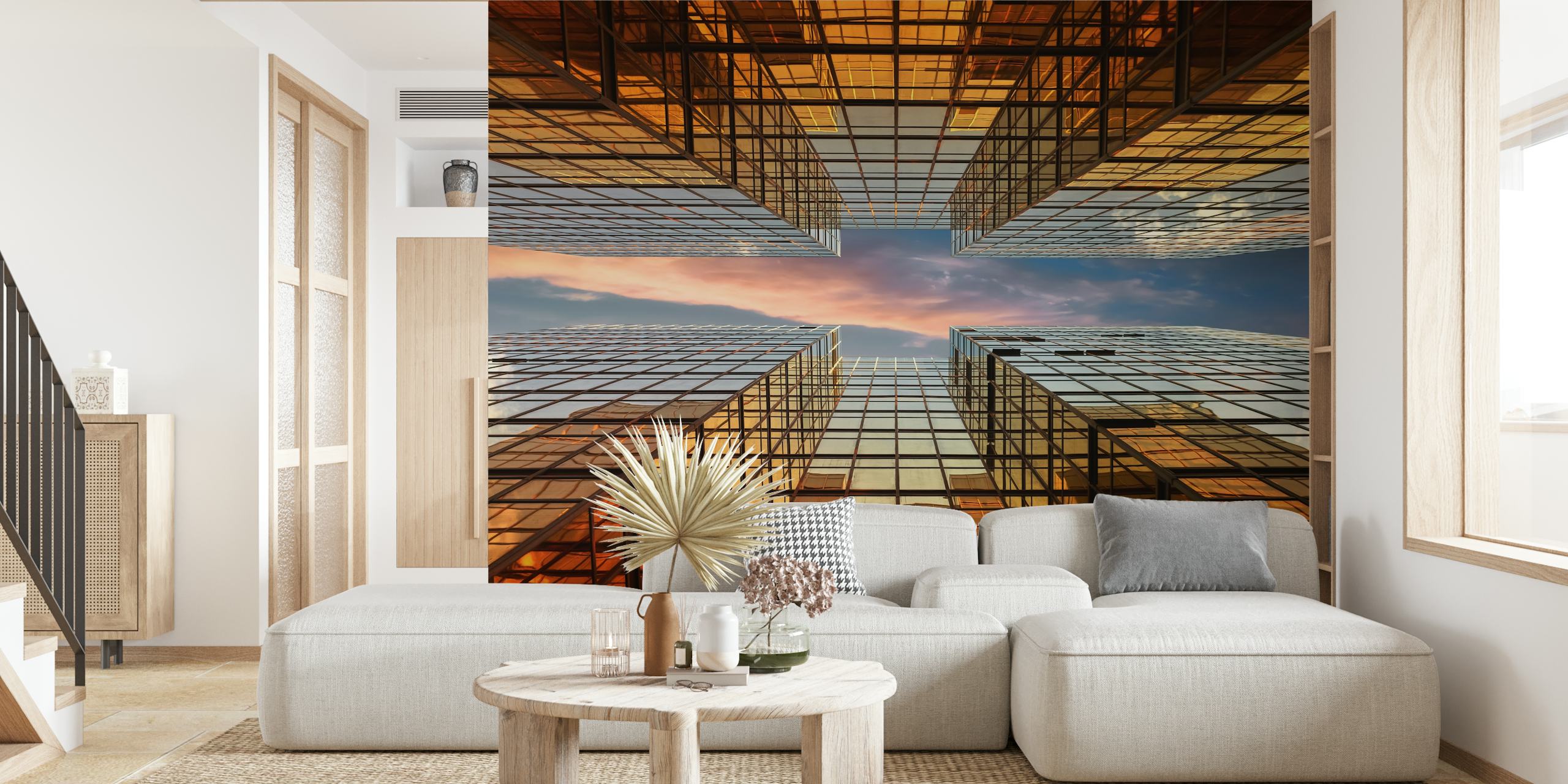 Golden Mirrors tapetdesign i et rom