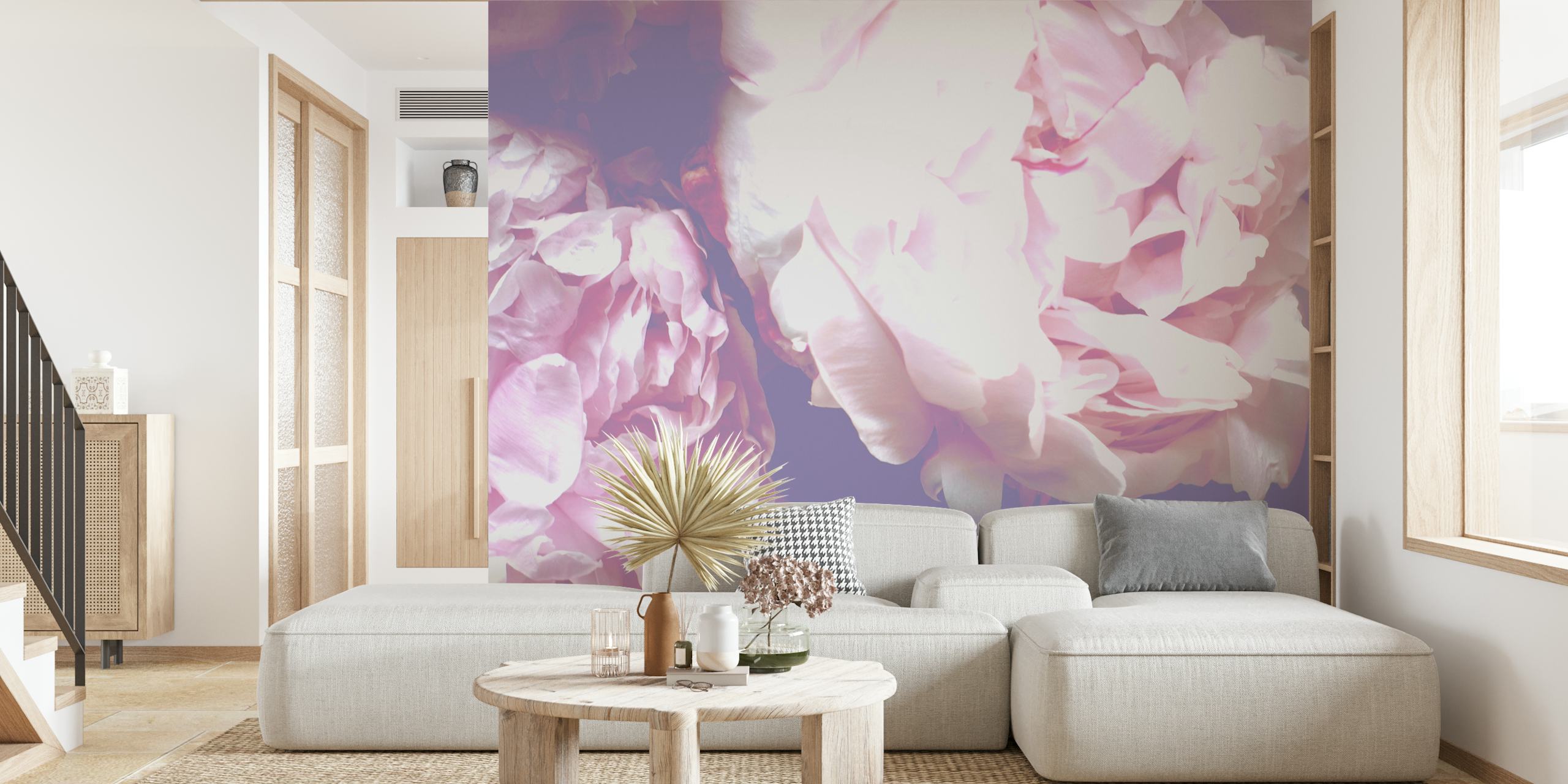 Ταπετσαρία Peony που εμφανίζεται σε δωμάτιο