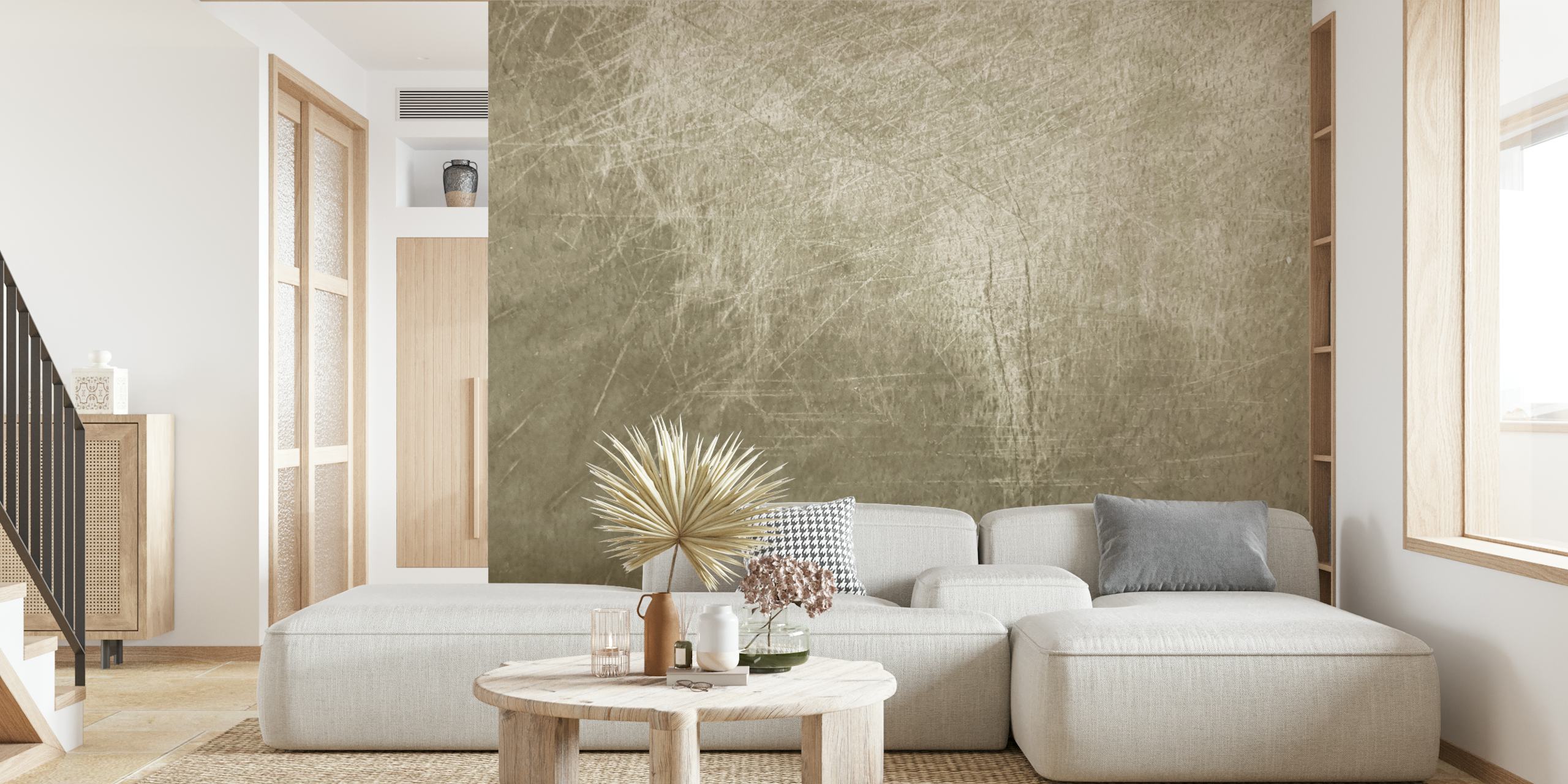 Grounge Plaster beige tapeta u sobi