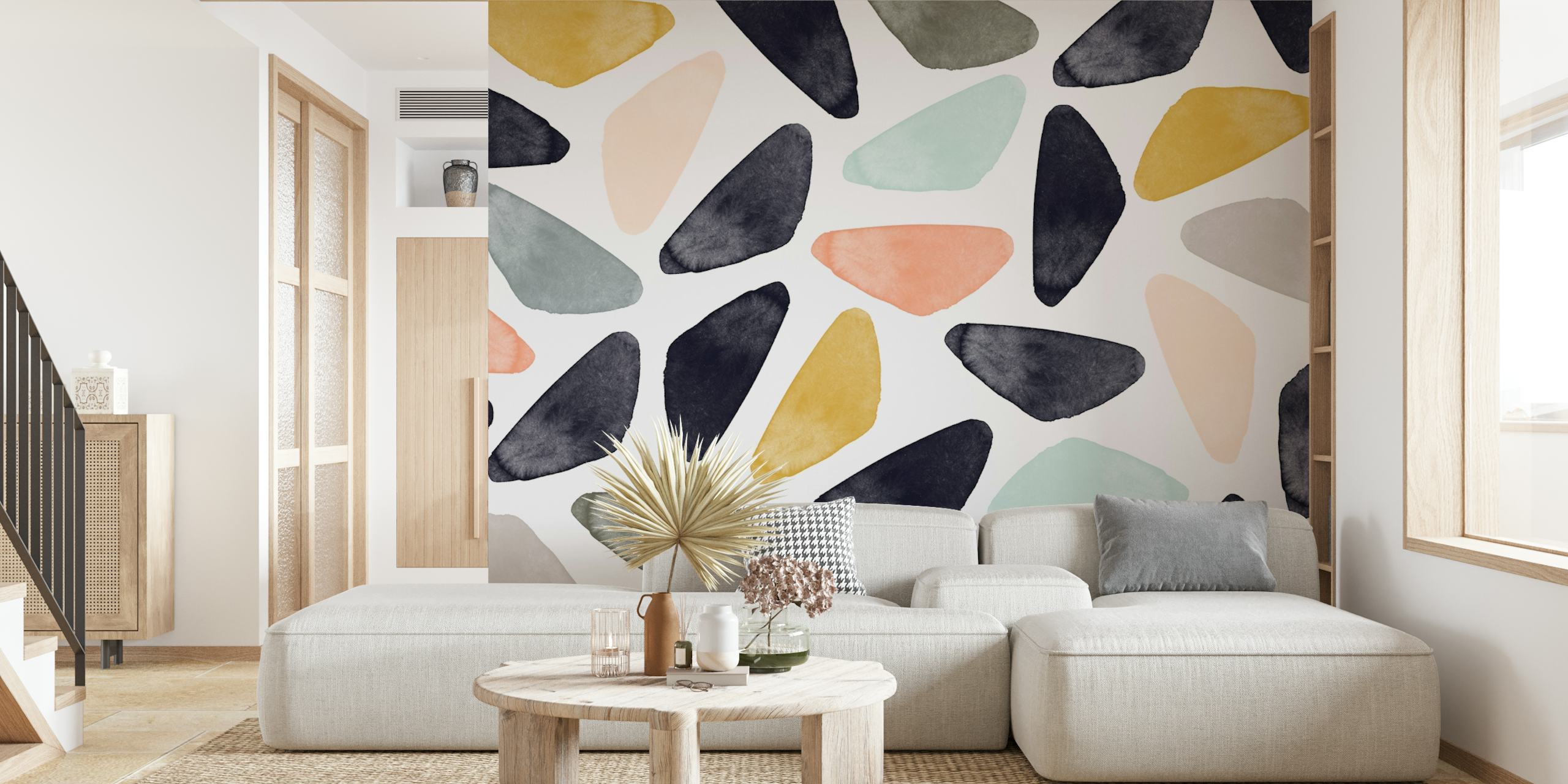 Scandinavian design wallpaper in a room
