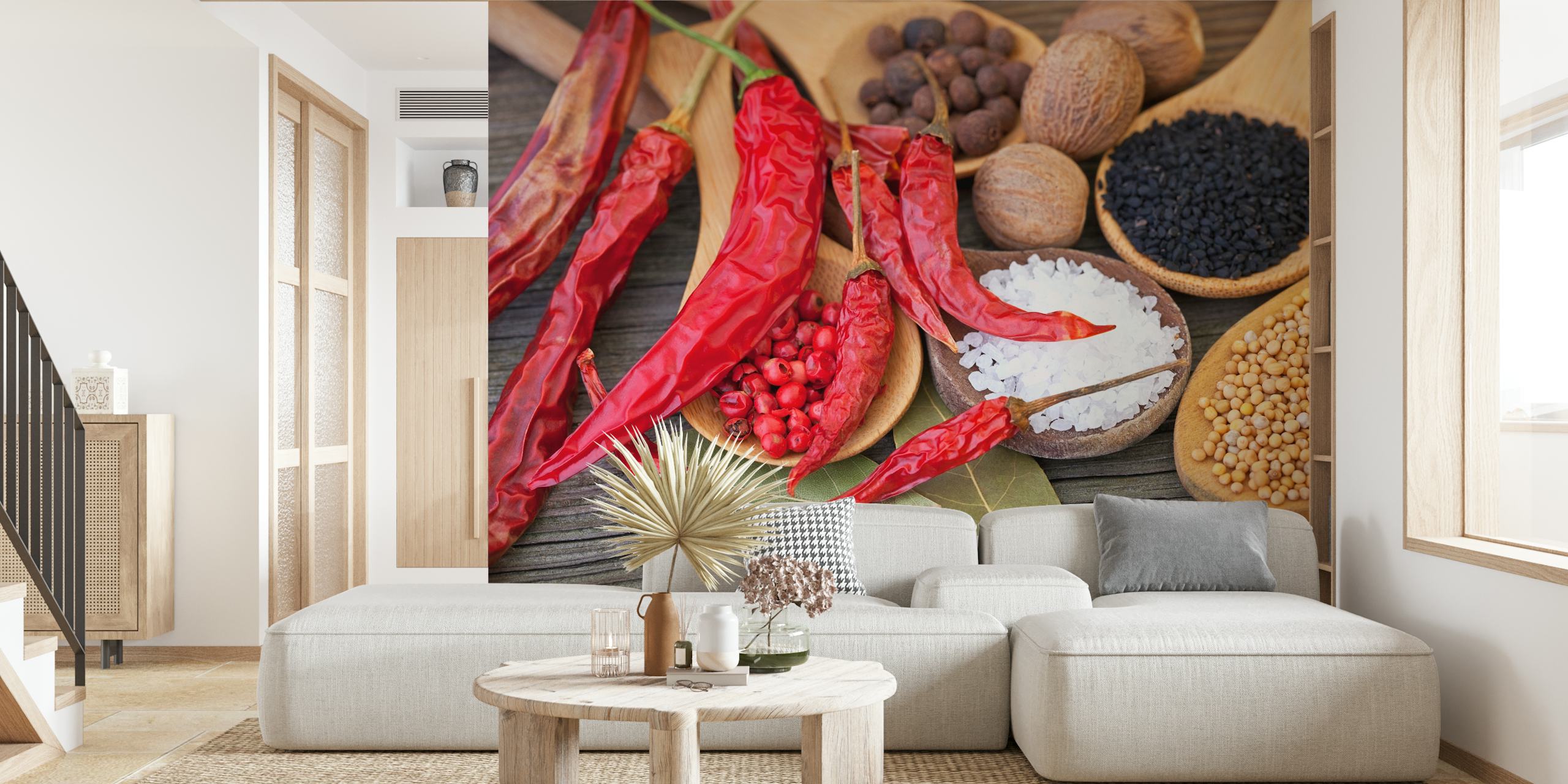 Ταπετσαρία Spicy Kitchen σε ζωντανό σχέδιο