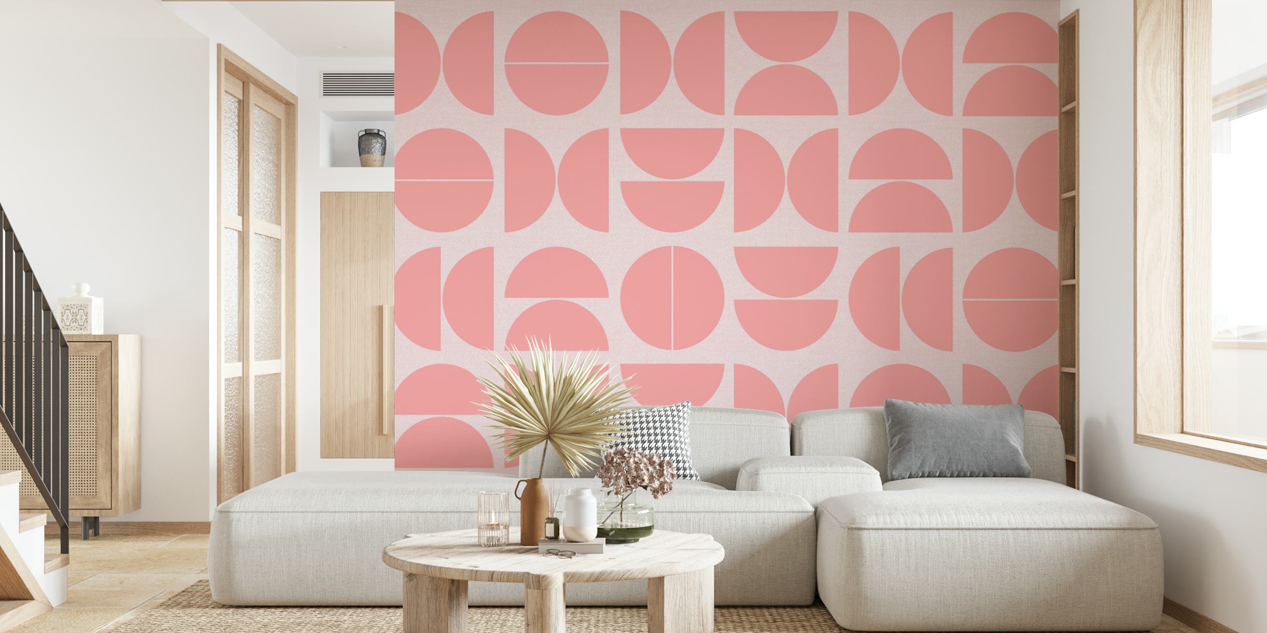 Design della carta da parati Rose Pink Bauhaus