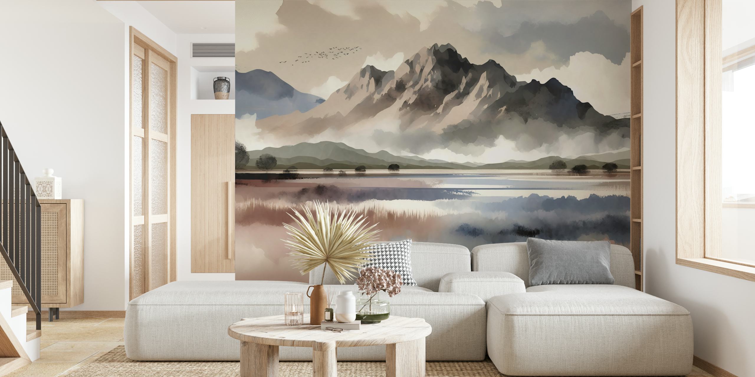 Tranquil Mountain Vista tapet i et rom