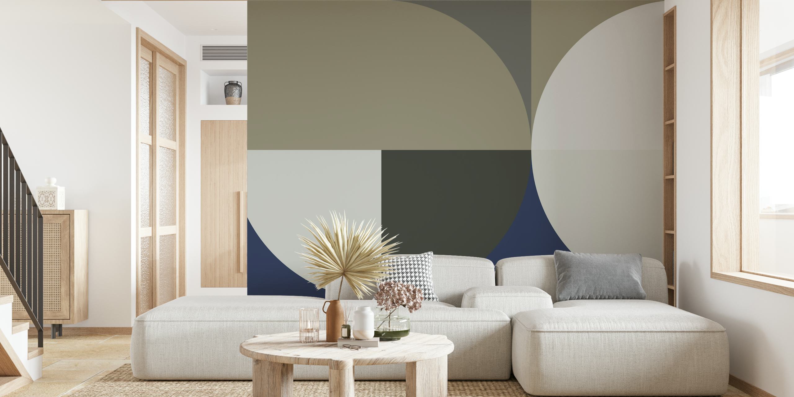 Ταπετσαρία Neutral Tones Balance σε ένα δωμάτιο
