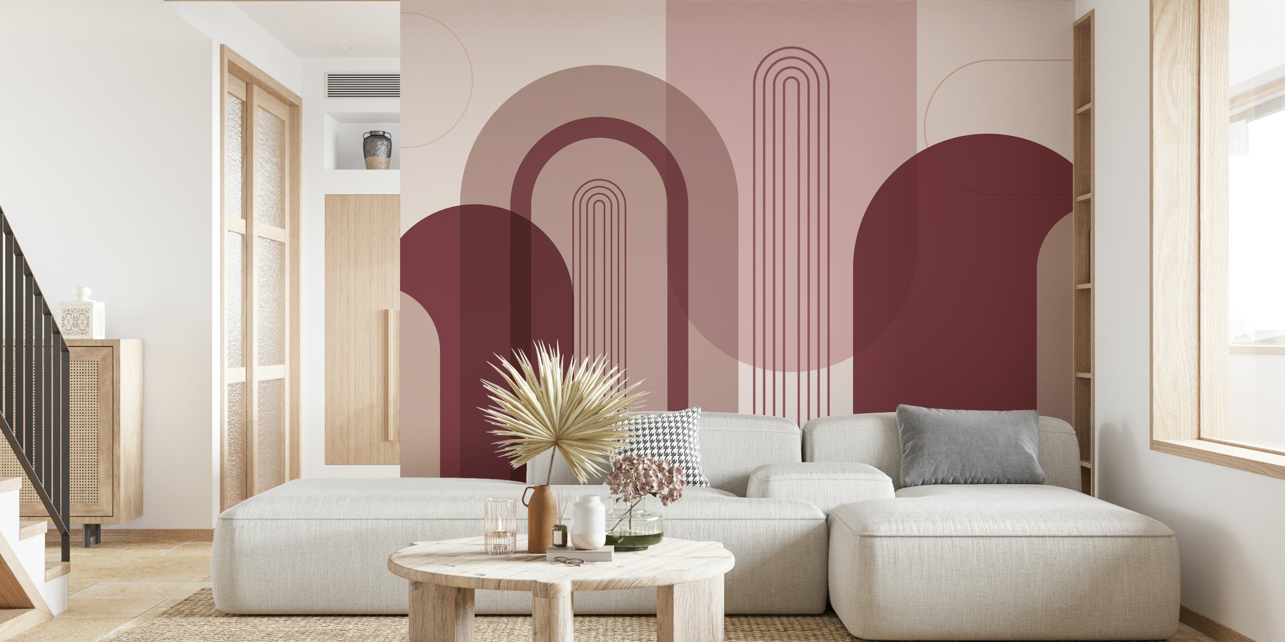 Chic Modern Archways Tapete in einem Raum