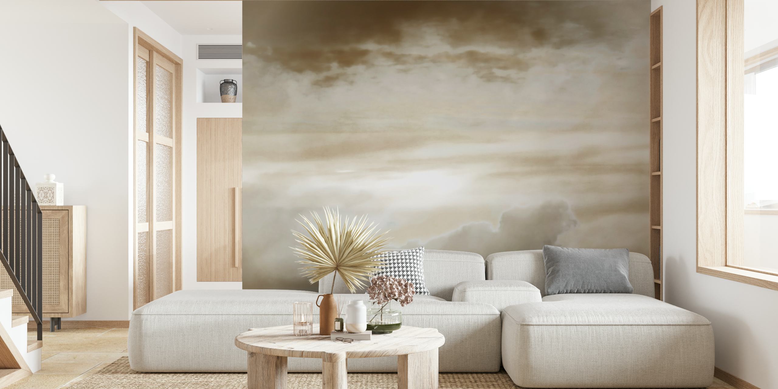 Papel pintado Abstract Cloudscape Essence en una habitación