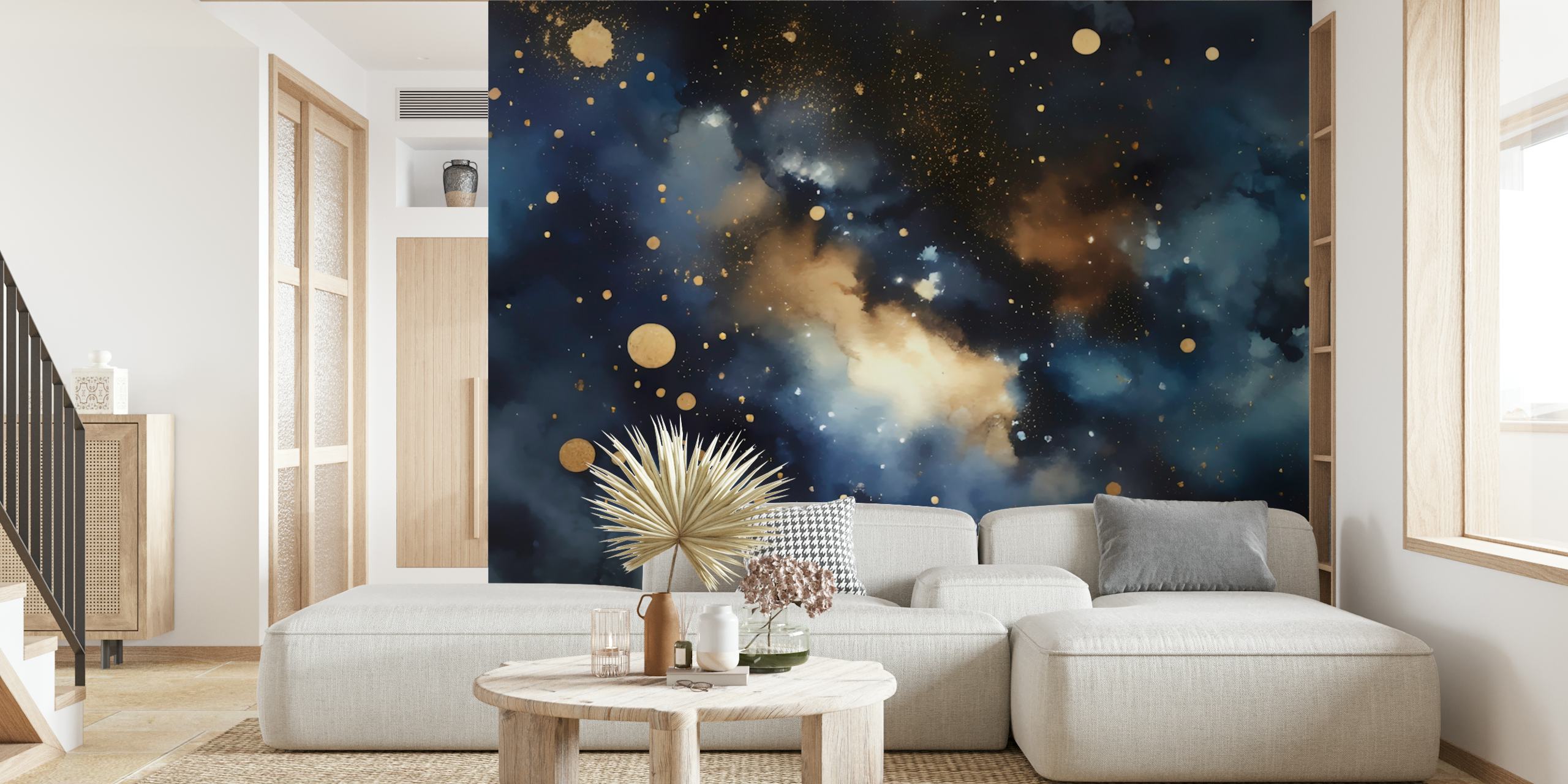 Tapeta Golden Starlight Dreamscape w pokoju
