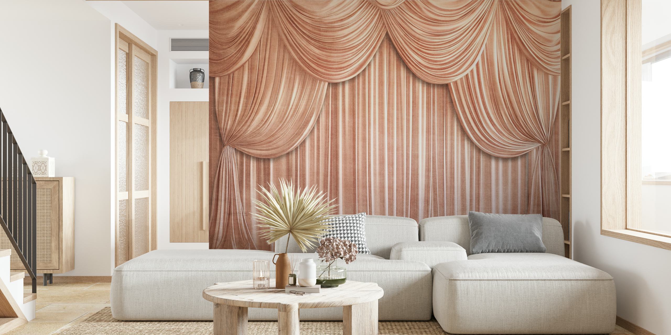 Cotton Candy Silk Texture Tapete in einem Zimmer