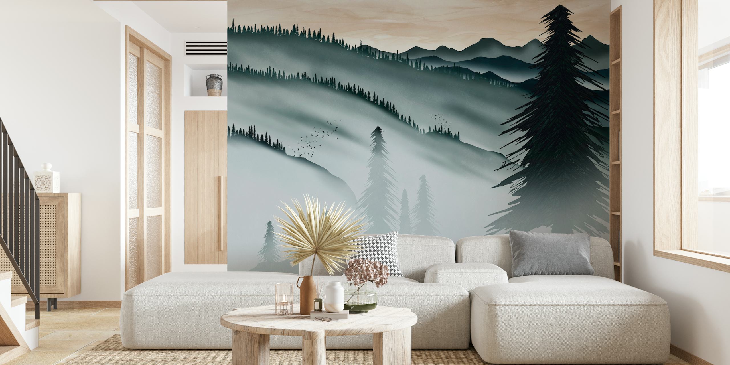 Northern Land wallpaper featuring mountains and trees