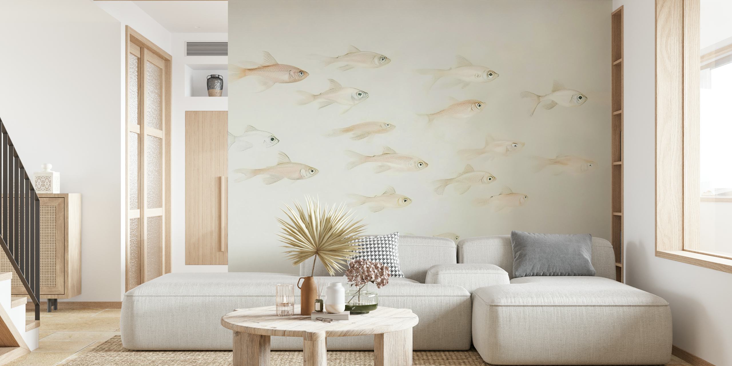 Papier peint School of Fish dans une pièce