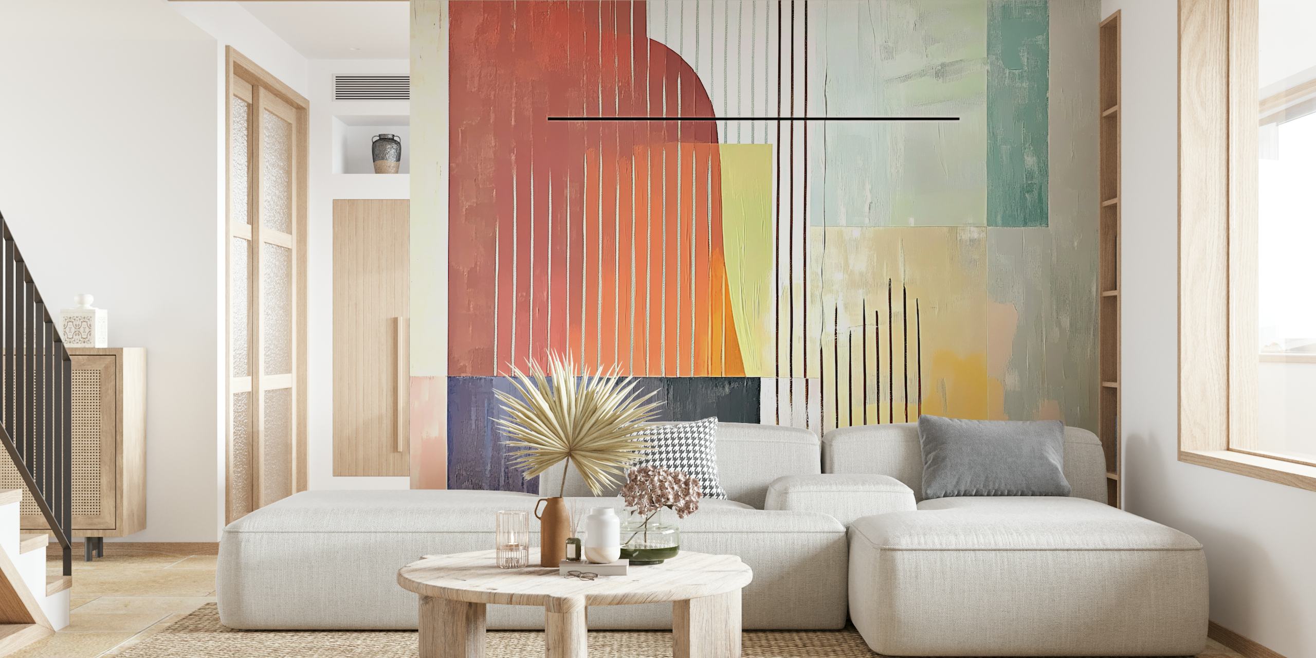 Abstract wall design for stylish interiors