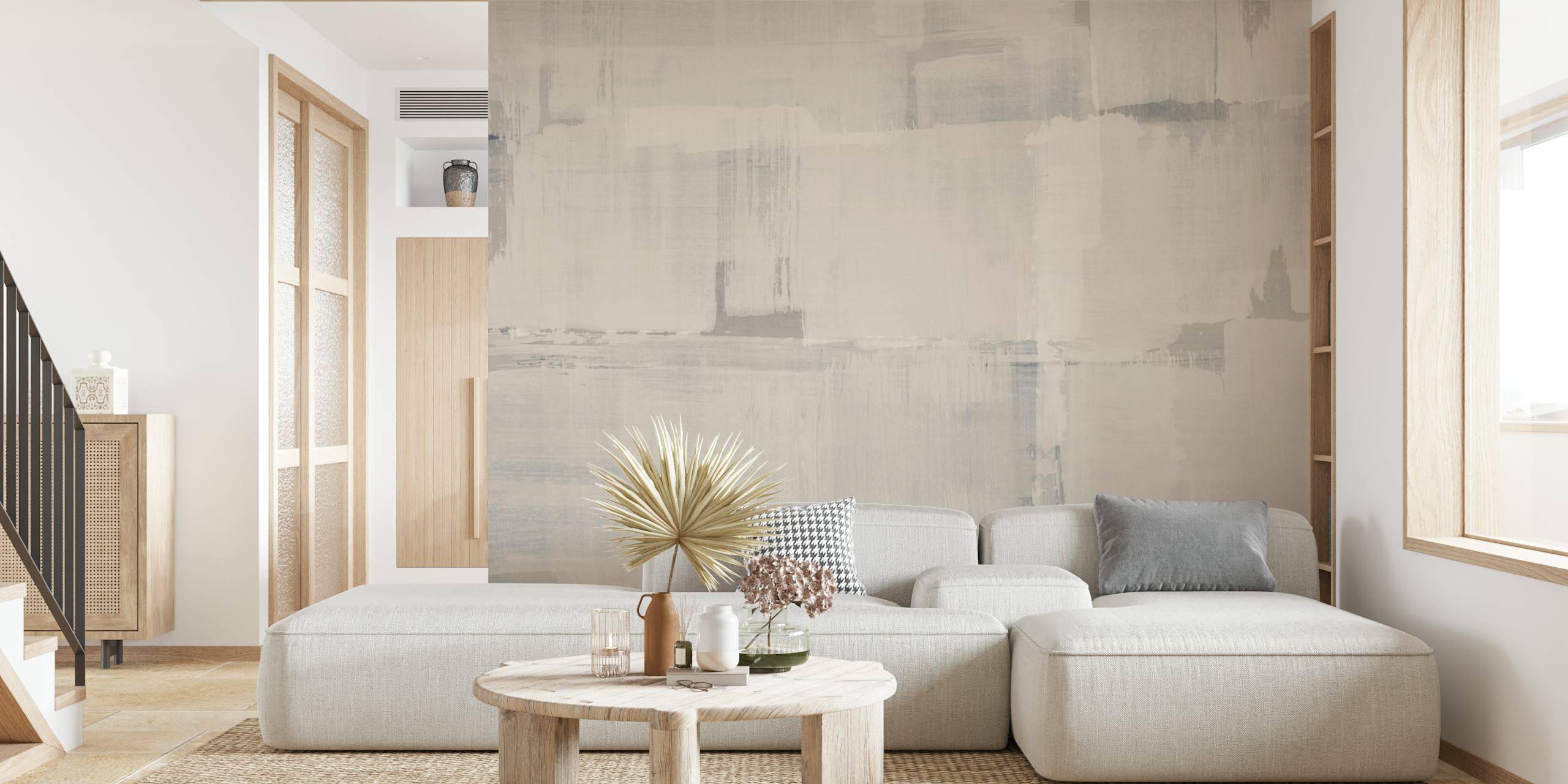 Design de papel de parede Bright Textures 1 em um quarto