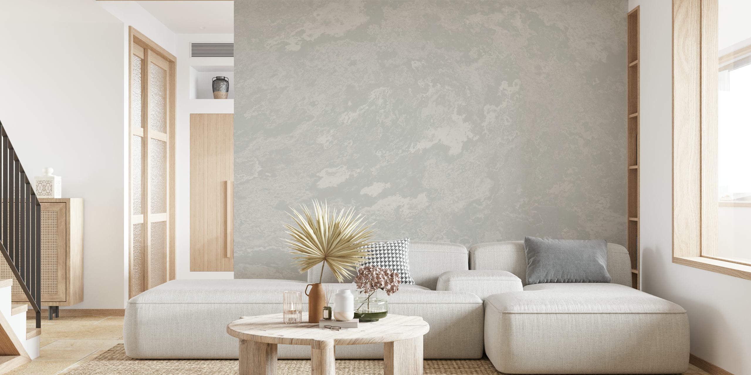 Neutral white concrete texture wallpaper with subtle patterns